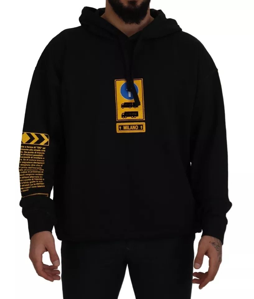 Cotton Logo Hooded Sweatshirt Men's Sweater - Dolce & Gabbana - Modalova
