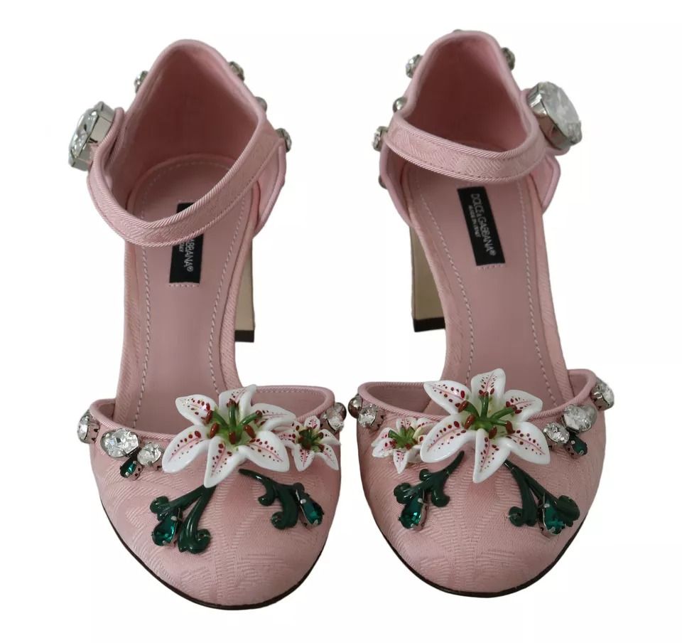 Brocade Crystal Lily Ankle Strap Women's Shoes (Pre-Owned) - Dolce & Gabbana - Modalova