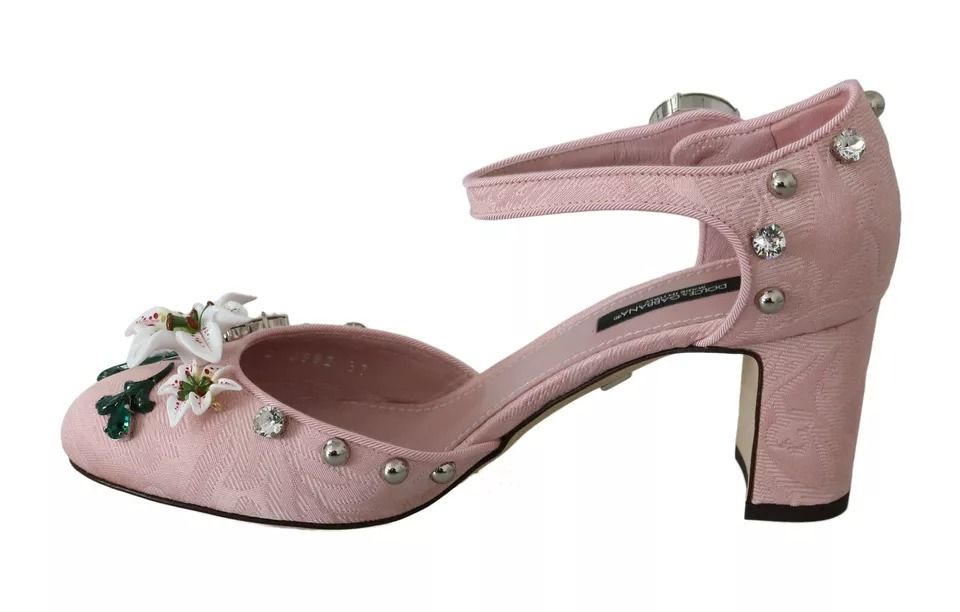 Brocade Crystal Lily Ankle Strap Women's Shoes (Pre-Owned) - Dolce & Gabbana - Modalova