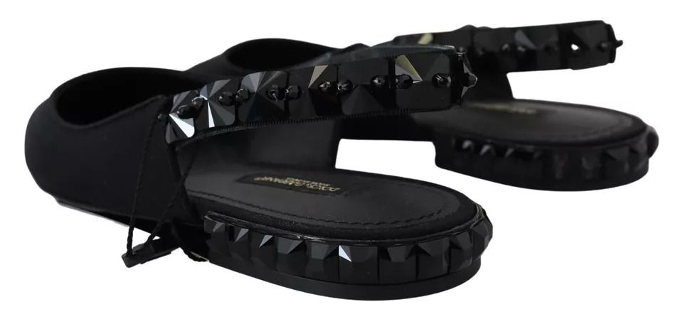 Flats Crystal Slingback Charmeuse Women's Shoes (Pre-Owned) - Dolce & Gabbana - Modalova