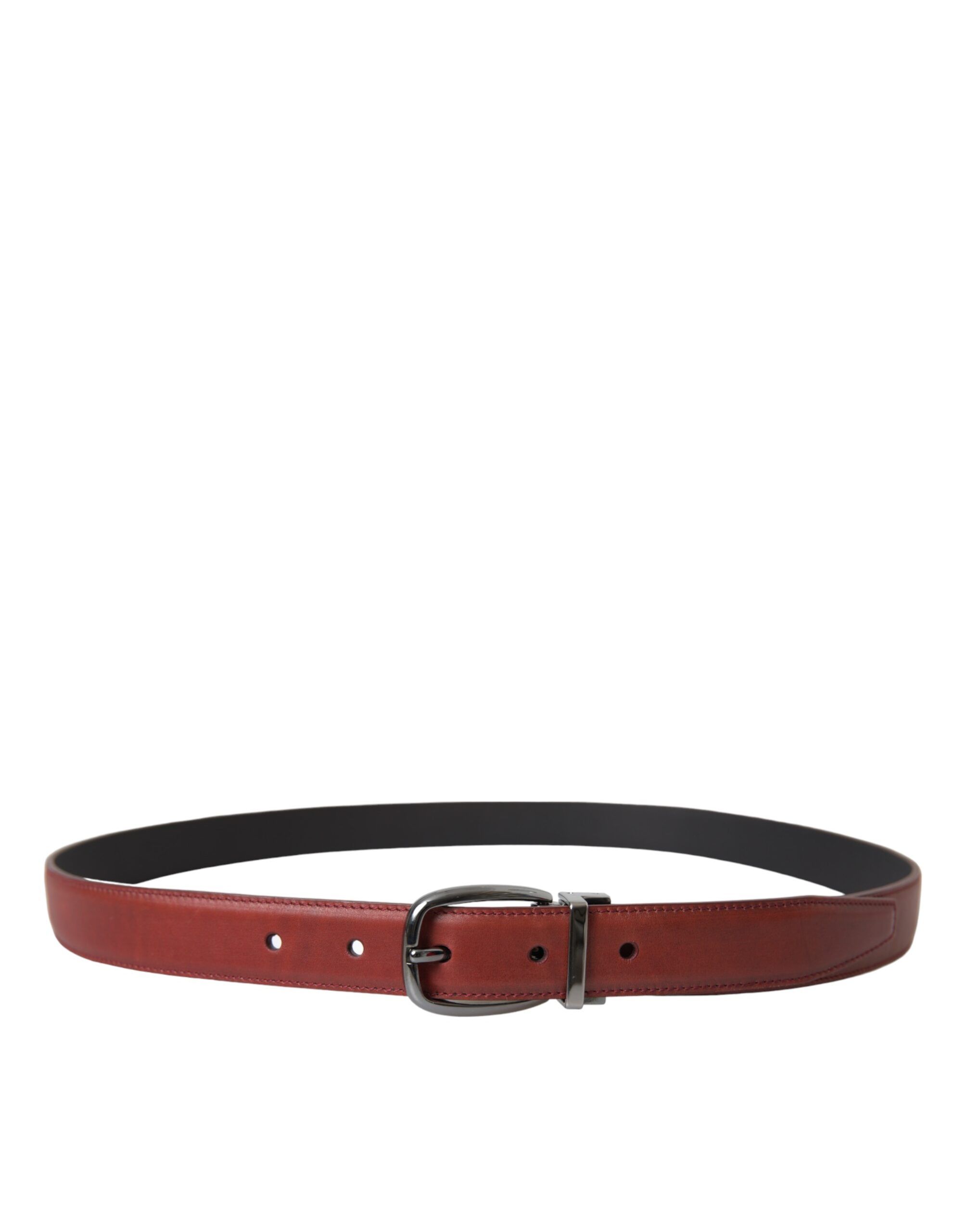 Leather Silver Metal Buckle Belt Men's Men - Dolce & Gabbana - Modalova