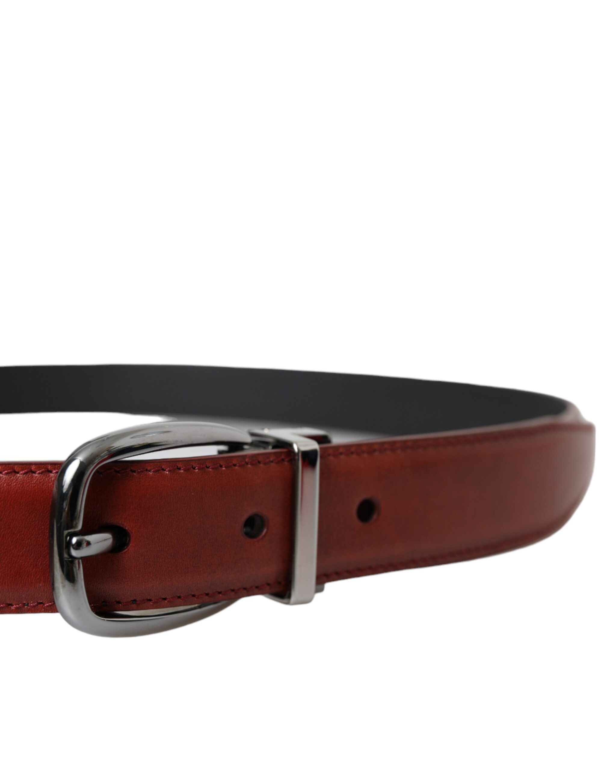 Leather Silver Metal Buckle Belt Men's Men - Dolce & Gabbana - Modalova