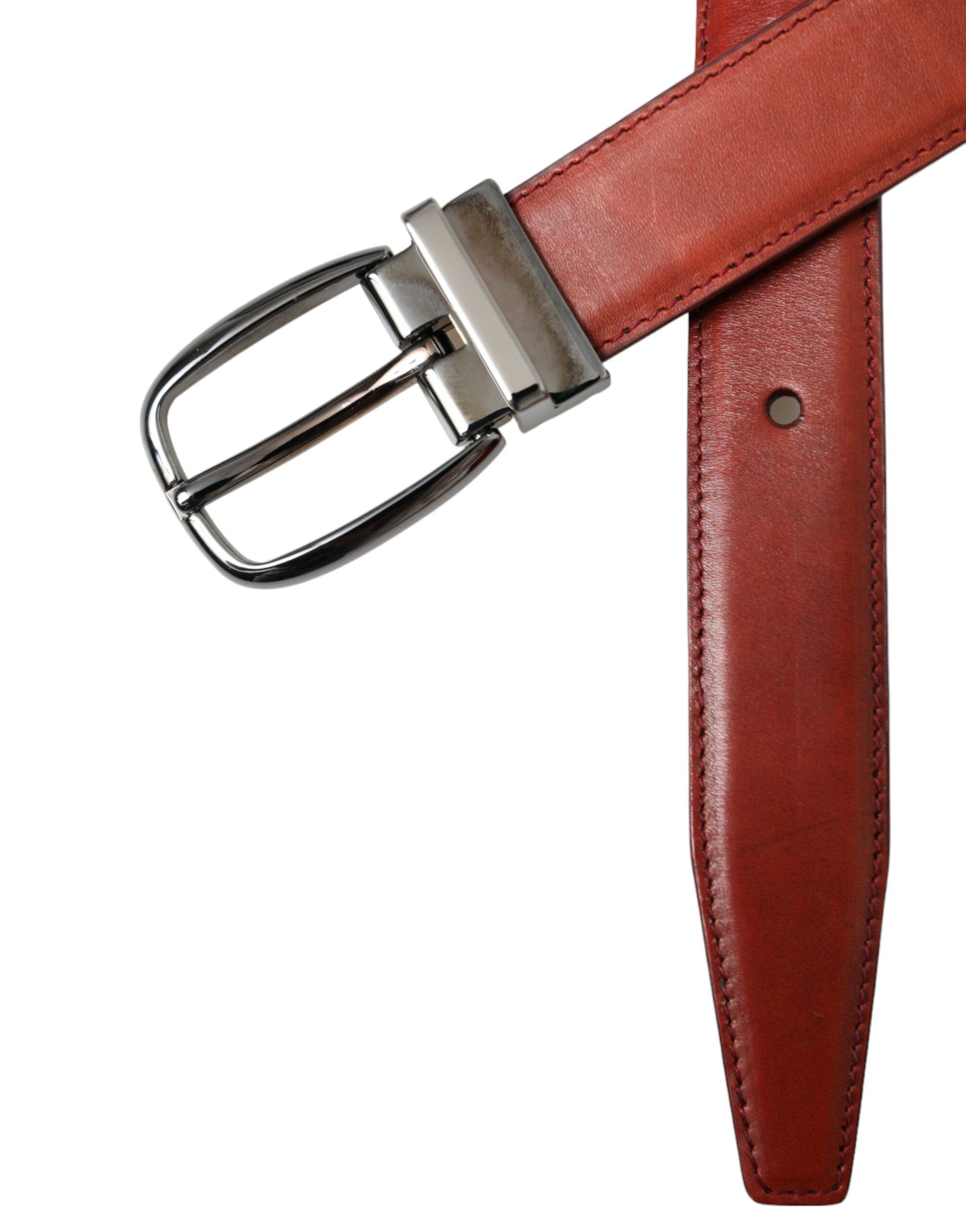 Leather Silver Metal Buckle Belt Men's Men - Dolce & Gabbana - Modalova