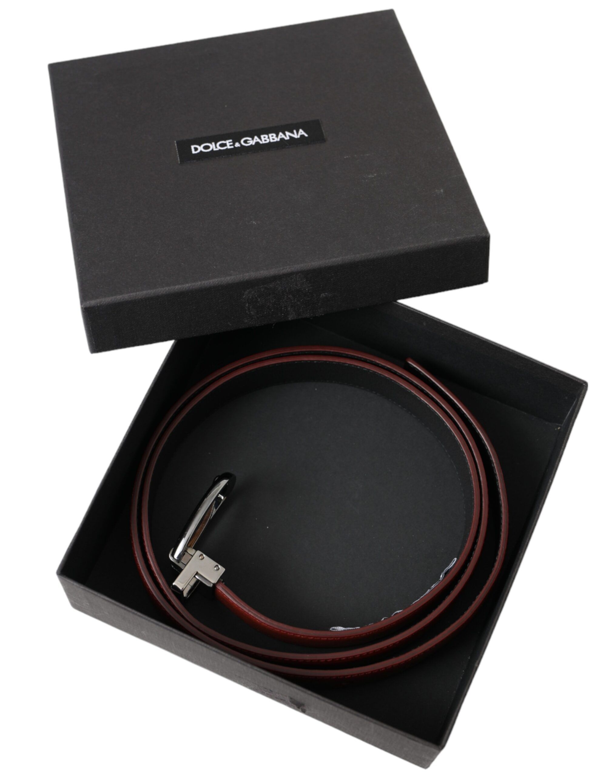 Leather Silver Metal Buckle Belt Men's Men - Dolce & Gabbana - Modalova