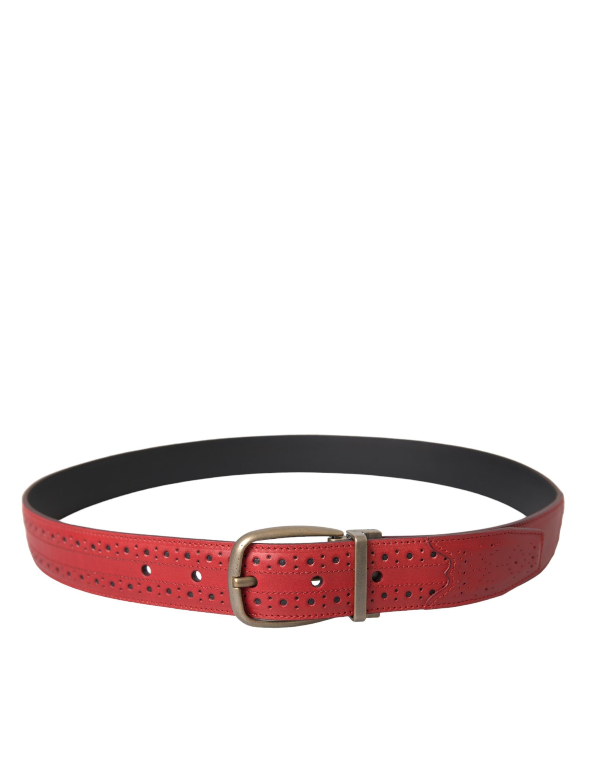 Perforated Leather Metal Buckle Belt Men's Men - Dolce & Gabbana - Modalova