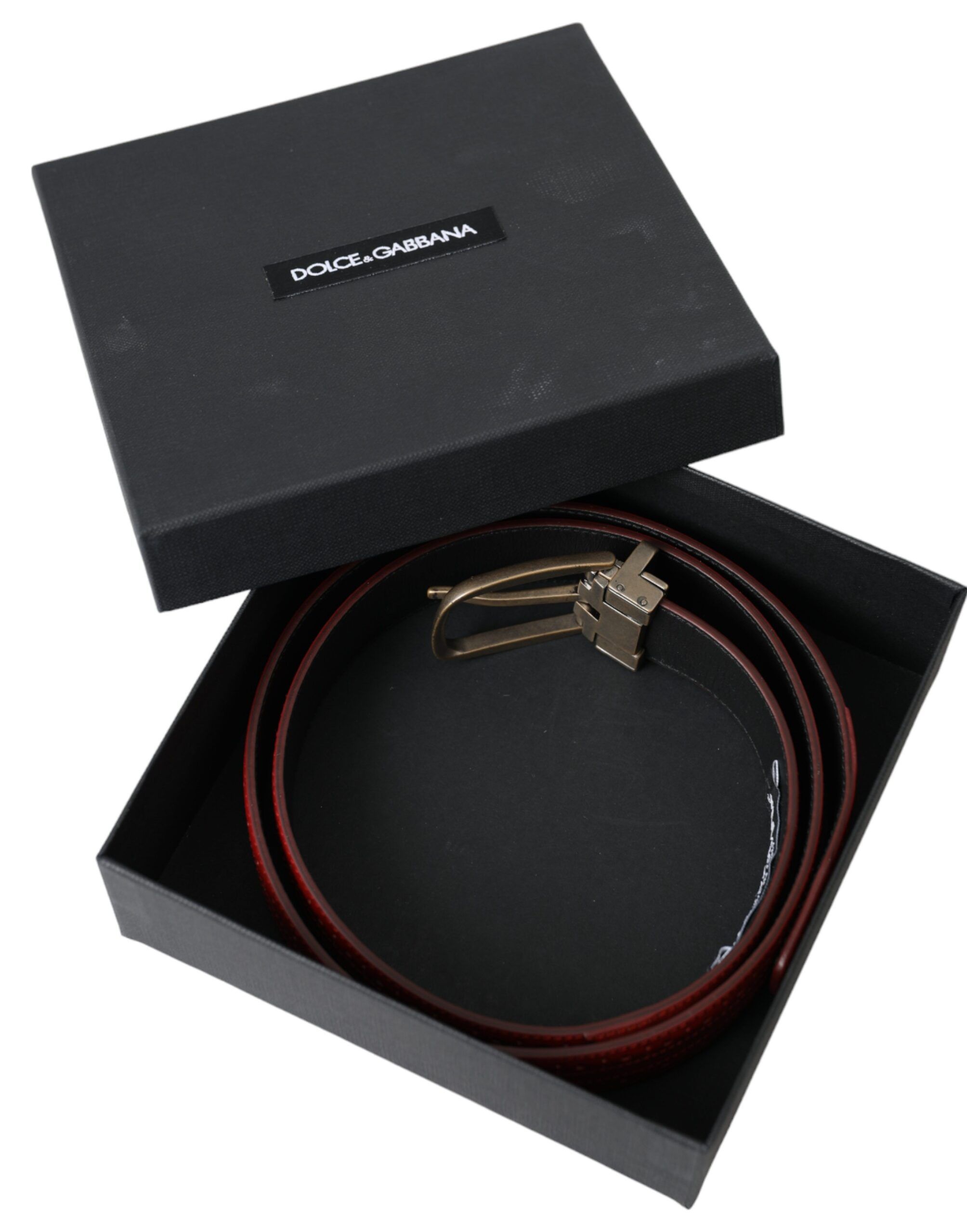 Perforated Leather Metal Buckle Belt Men's Men - Dolce & Gabbana - Modalova