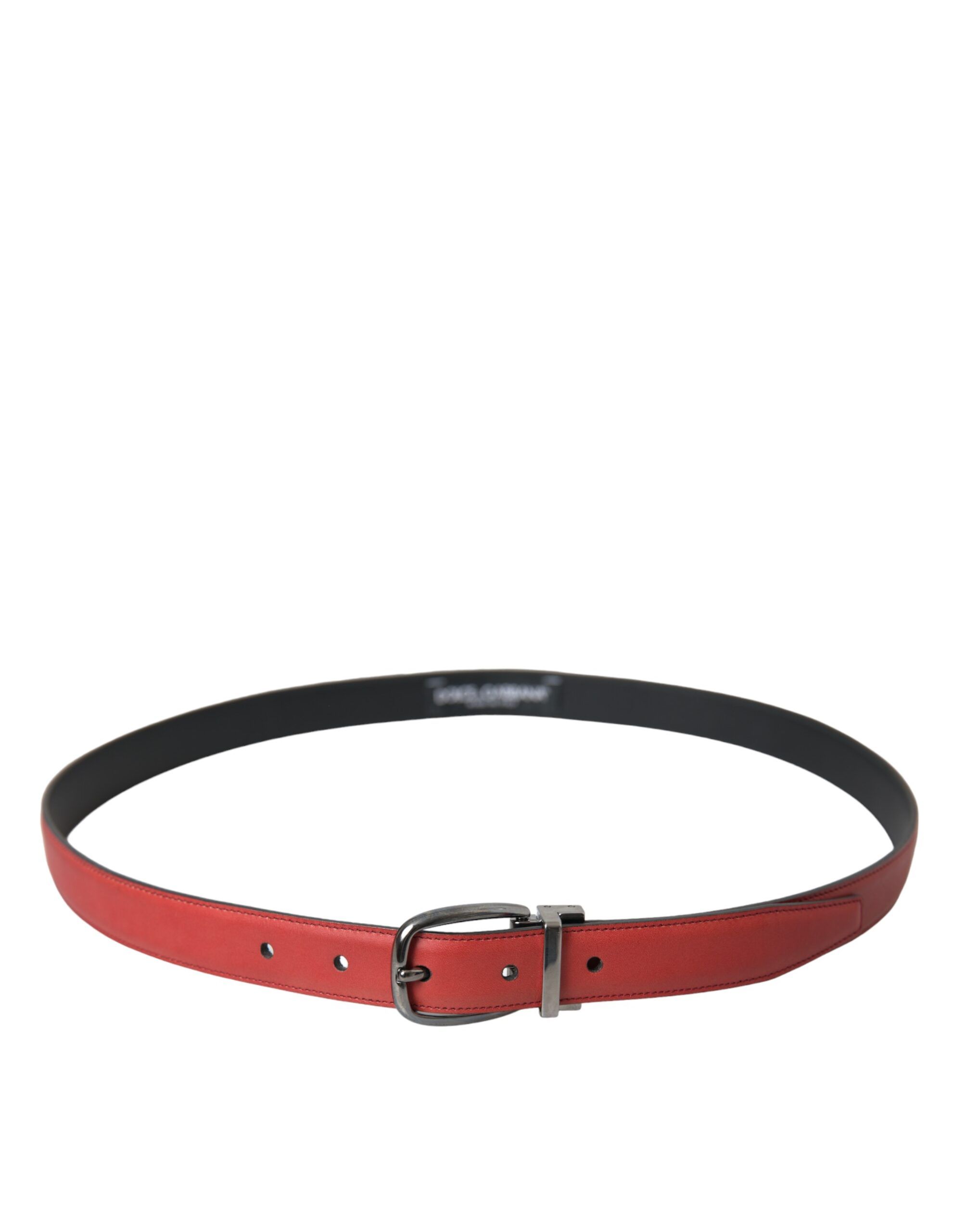Leather Silver Metal Buckle Belt Men's Men - Dolce & Gabbana - Modalova