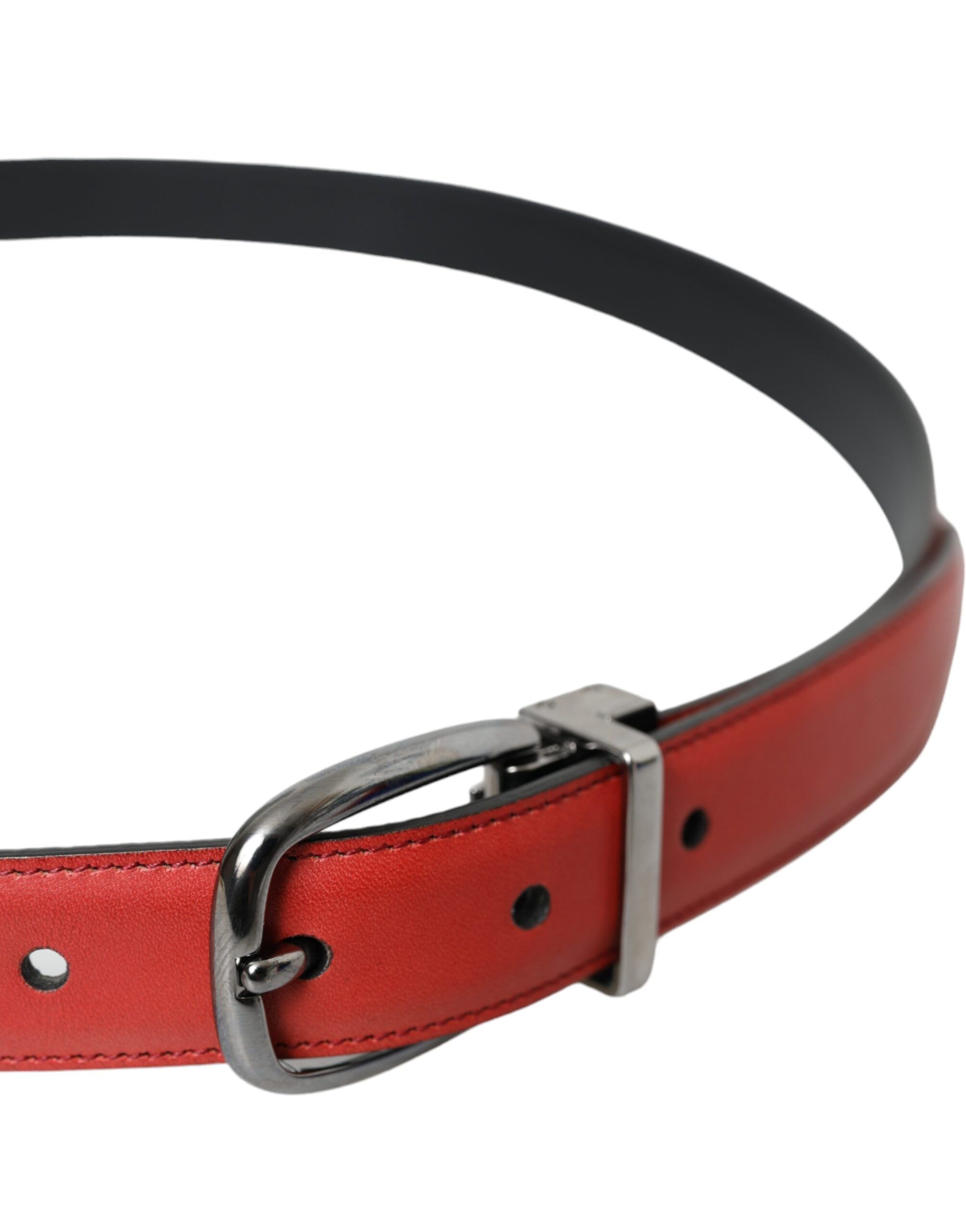 Leather Silver Metal Buckle Belt Men's Men - Dolce & Gabbana - Modalova