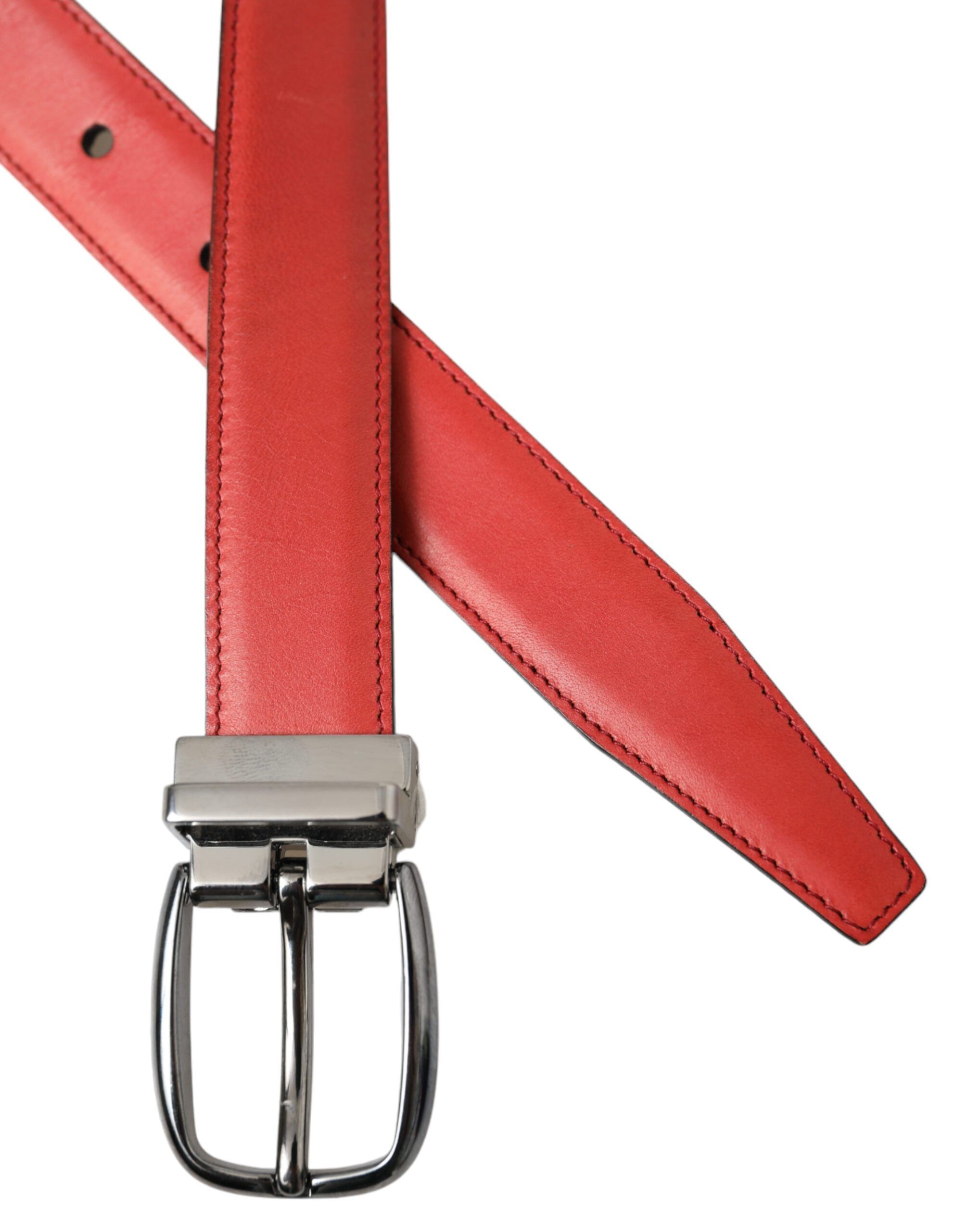 Leather Silver Metal Buckle Belt Men's Men - Dolce & Gabbana - Modalova