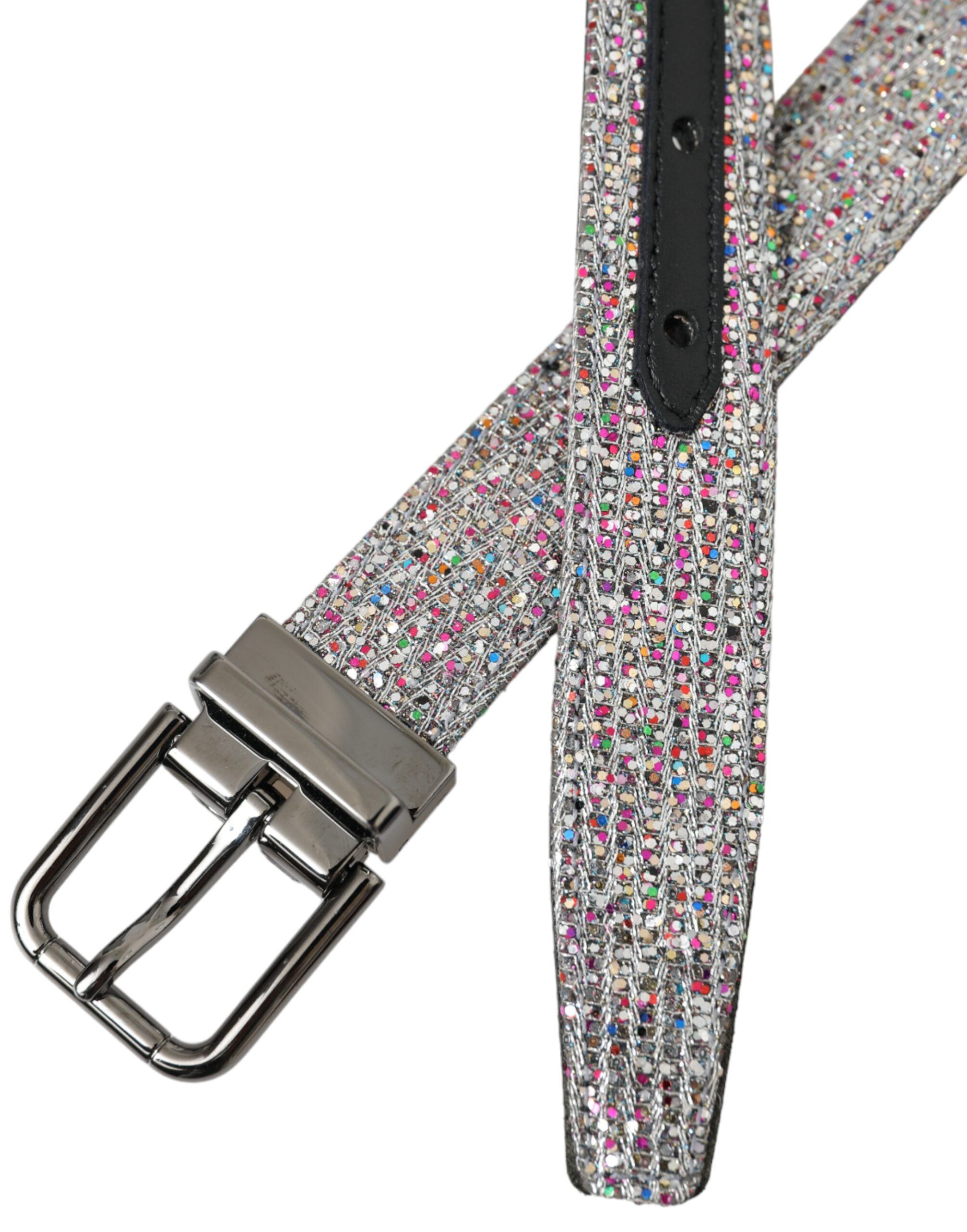 Embellished Silver Metal Buckle Men's Belt - Dolce & Gabbana - Modalova
