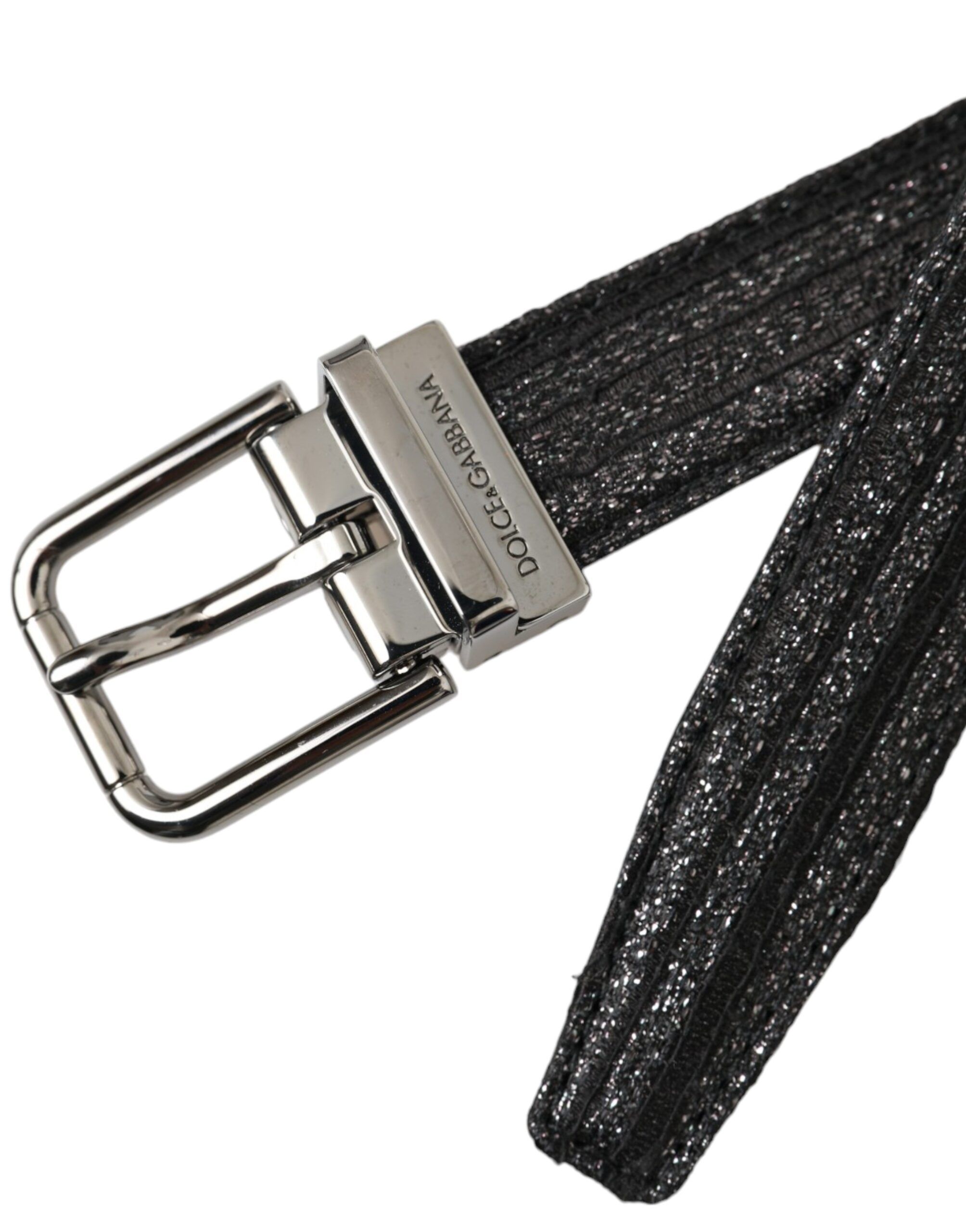 Jacquard Stripes Silver Metal Buckle Men's Belt - Dolce & Gabbana - Modalova