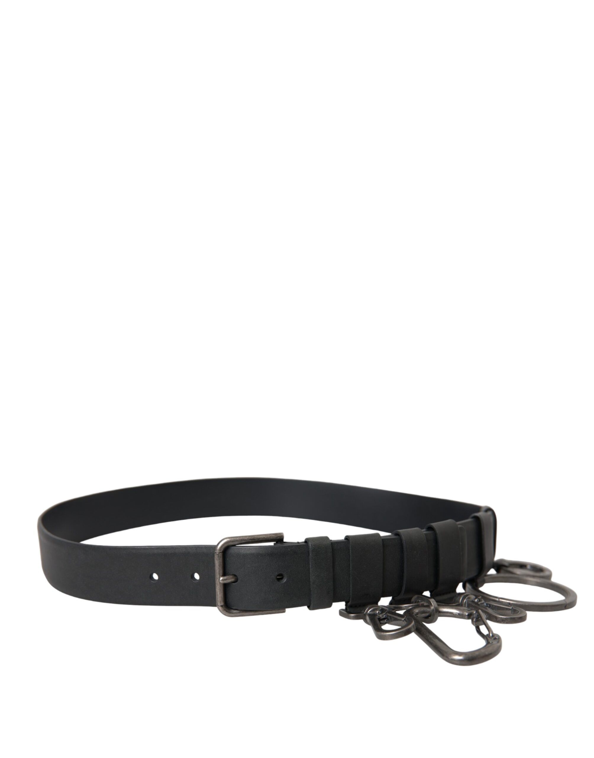 Calf Leather Silver Metal Buckle Men's Belt - Dolce & Gabbana - Modalova