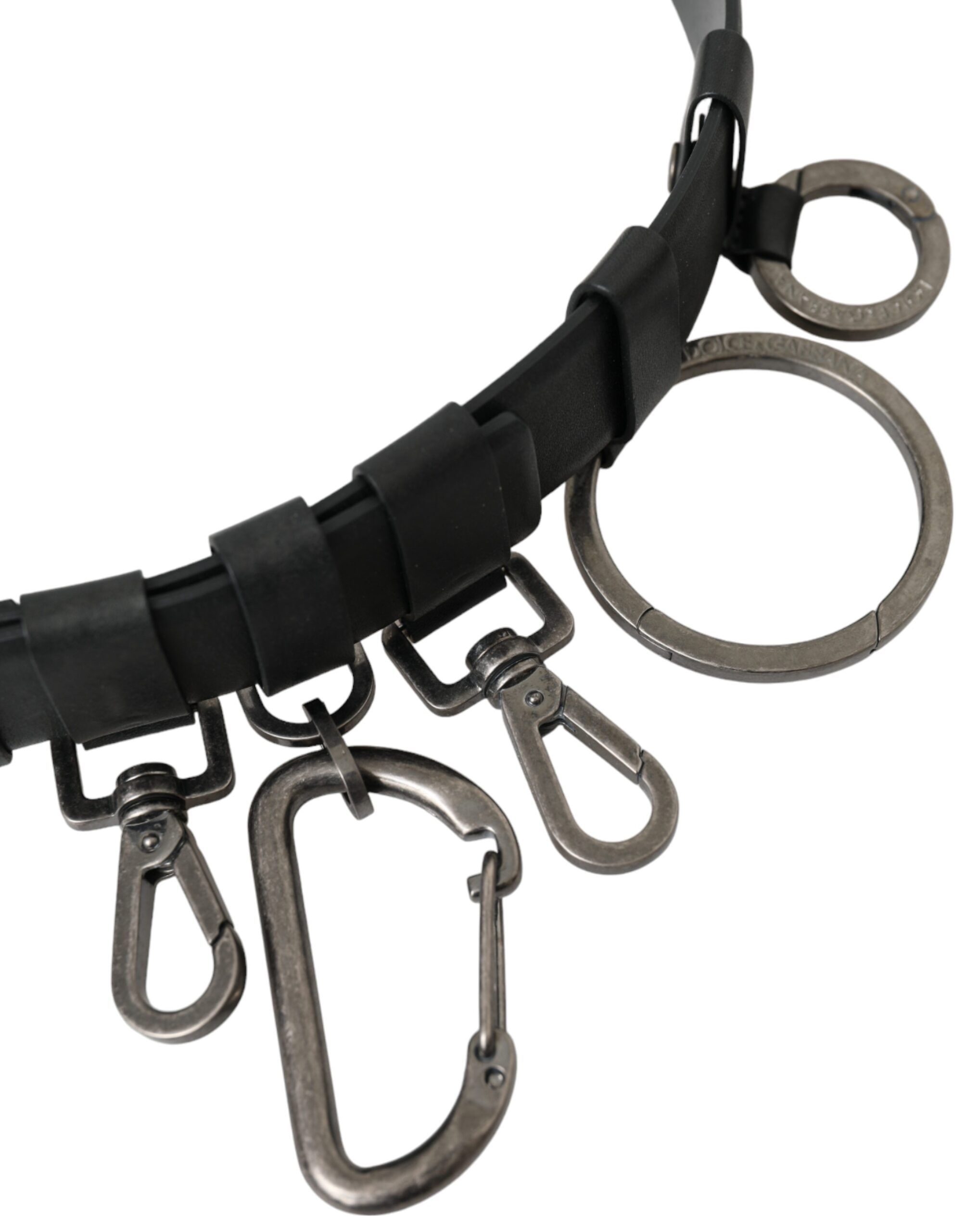 Calf Leather Silver Metal Buckle Men's Belt - Dolce & Gabbana - Modalova