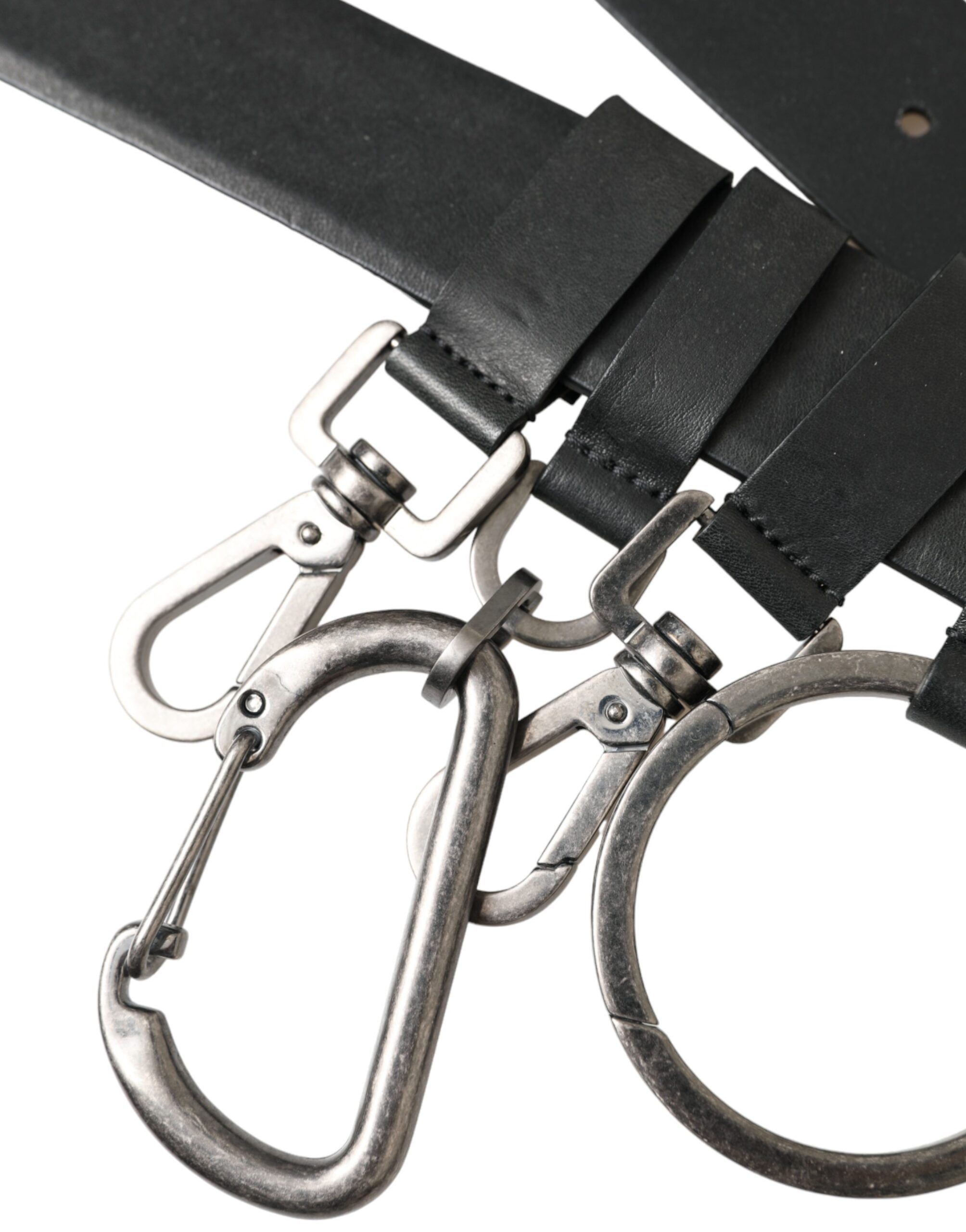 Calf Leather Silver Metal Buckle Men's Belt - Dolce & Gabbana - Modalova