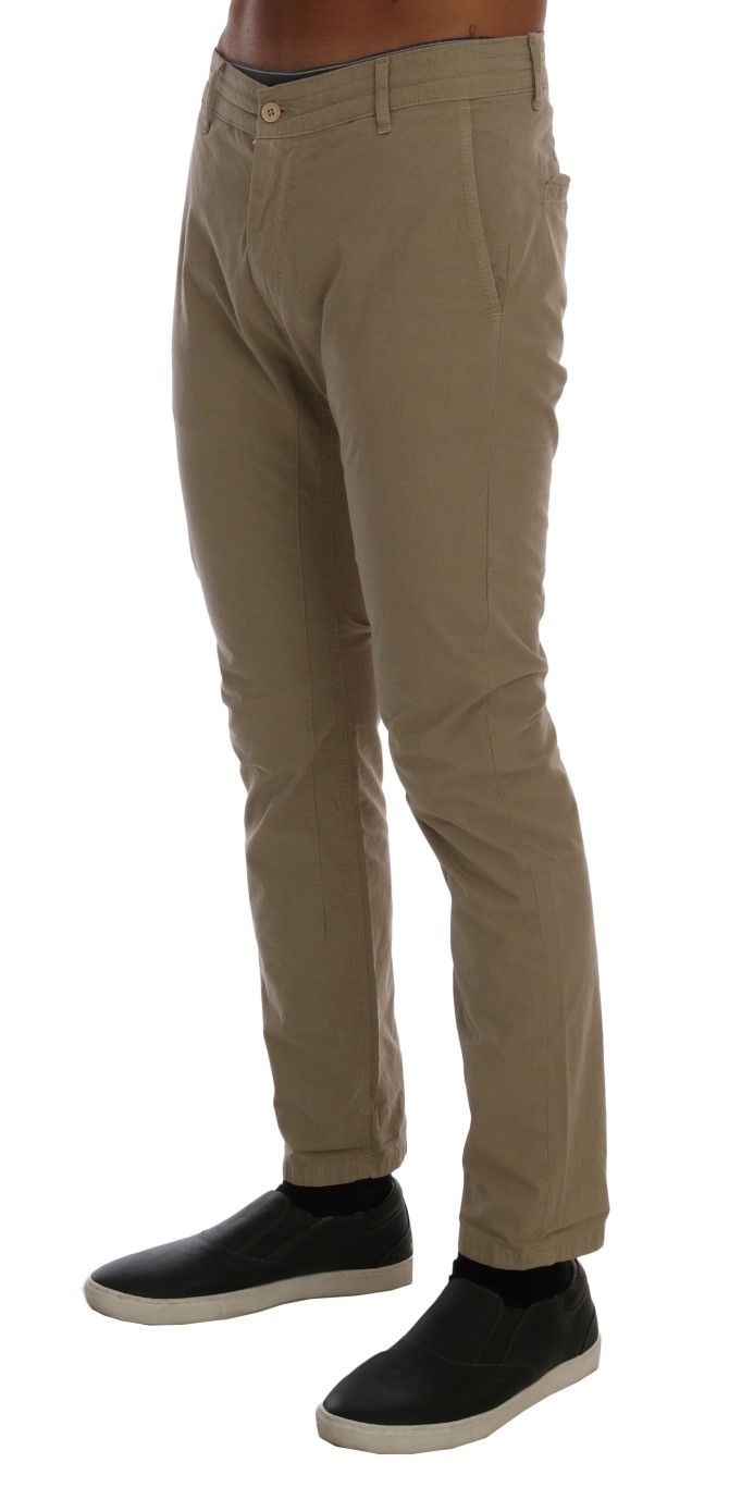 Cotton Stretch Slim Fit Men's Chinos - Daniele Alessandrini - Modalova