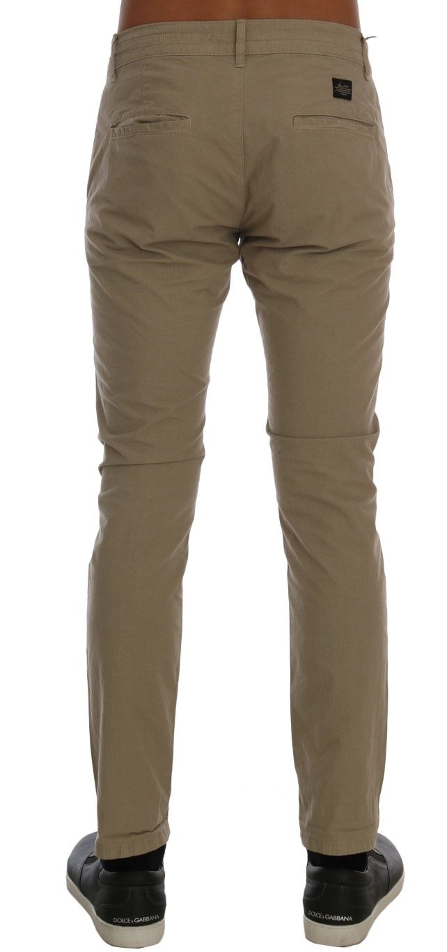 Cotton Stretch Slim Fit Men's Chinos - Daniele Alessandrini - Modalova