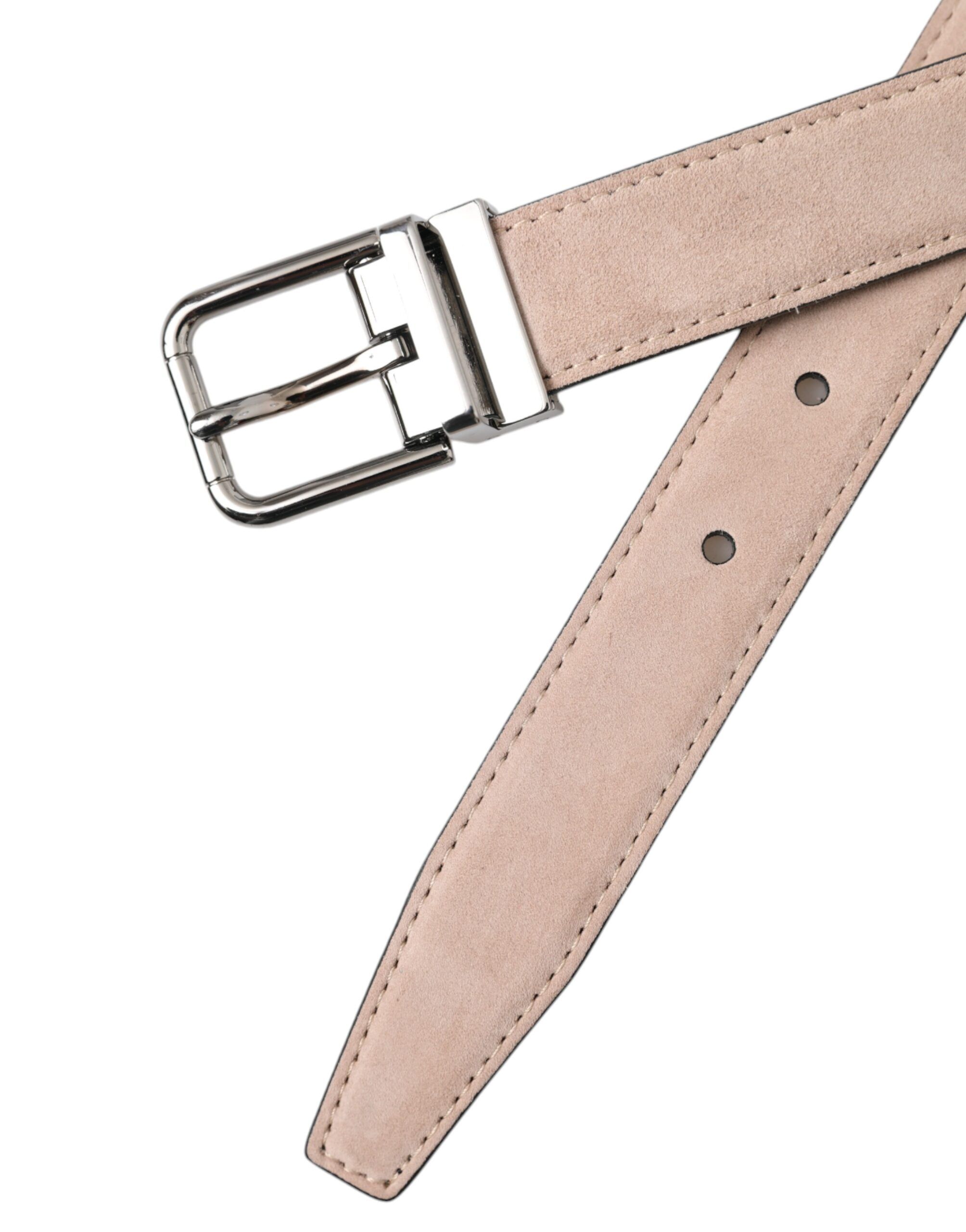 Suede Leather Silver Buckle Belt Men's Men - Dolce & Gabbana - Modalova