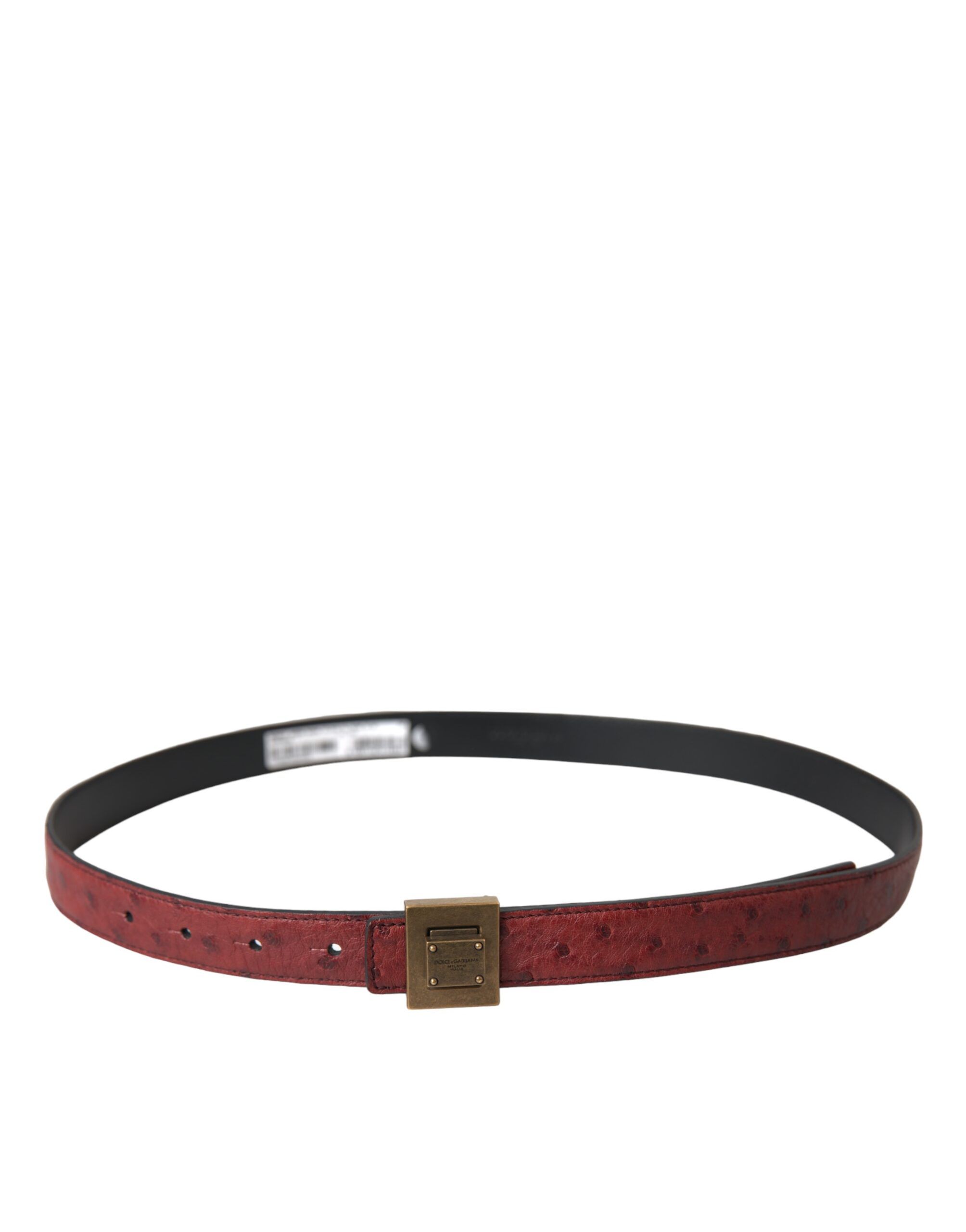 Leather Square Metal Buckle Women's Belt - Dolce & Gabbana - Modalova