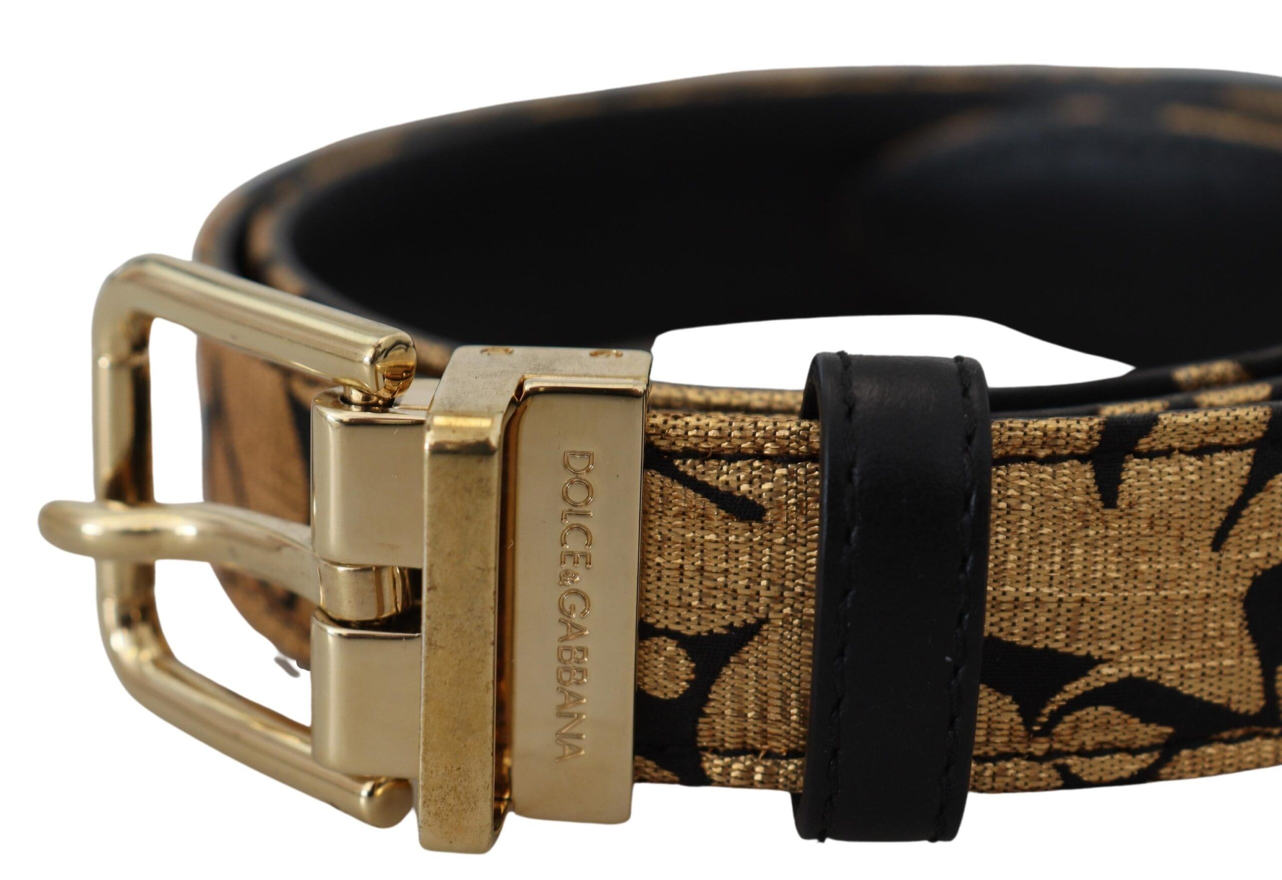 Jacquard Leather Logo Buckle Women's Belt - Dolce & Gabbana - Modalova