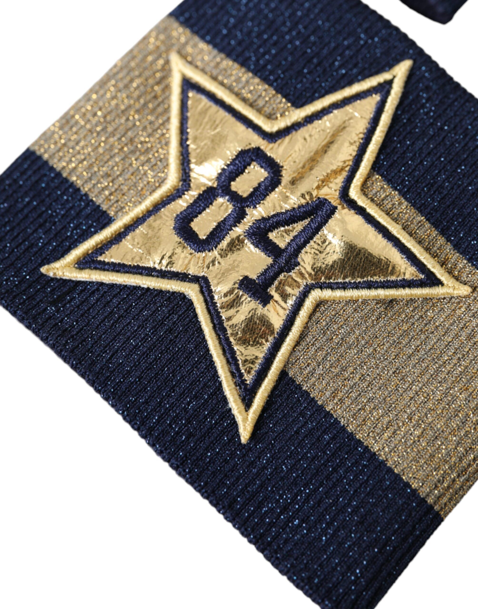 Black Gold Logo Star 84 Viscose Men's Wristband - Dolce & Gabbana - Modalova
