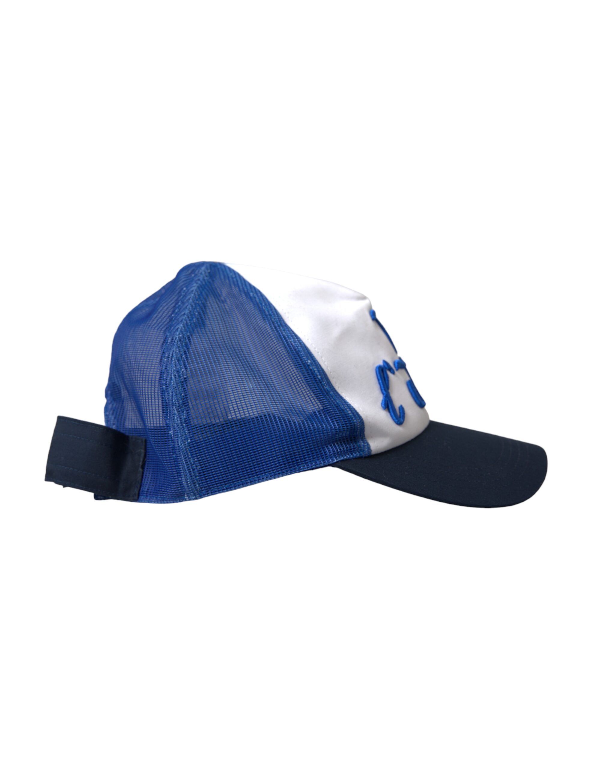 Blue White Black Italia Mesh Baseball Women's Hat - Dolce & Gabbana - Modalova