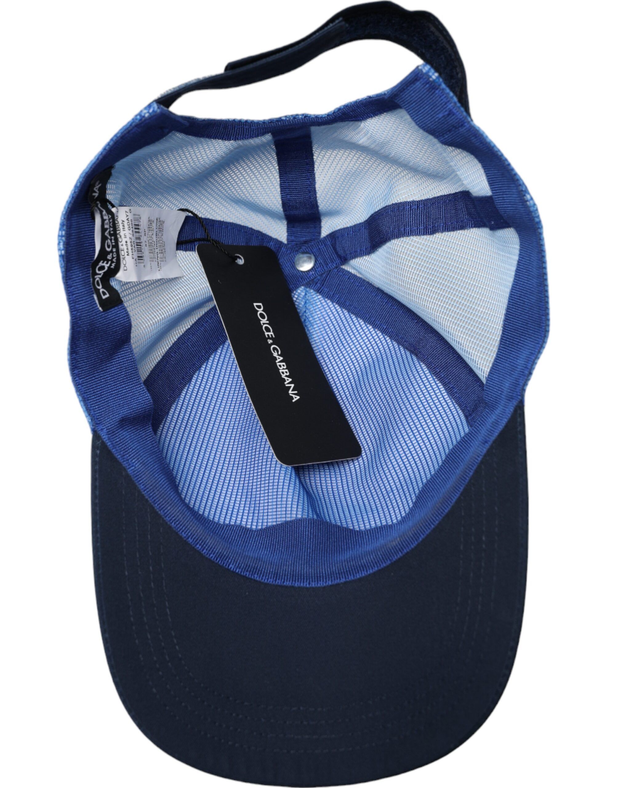 Blue White Black Italia Mesh Baseball Women's Hat - Dolce & Gabbana - Modalova