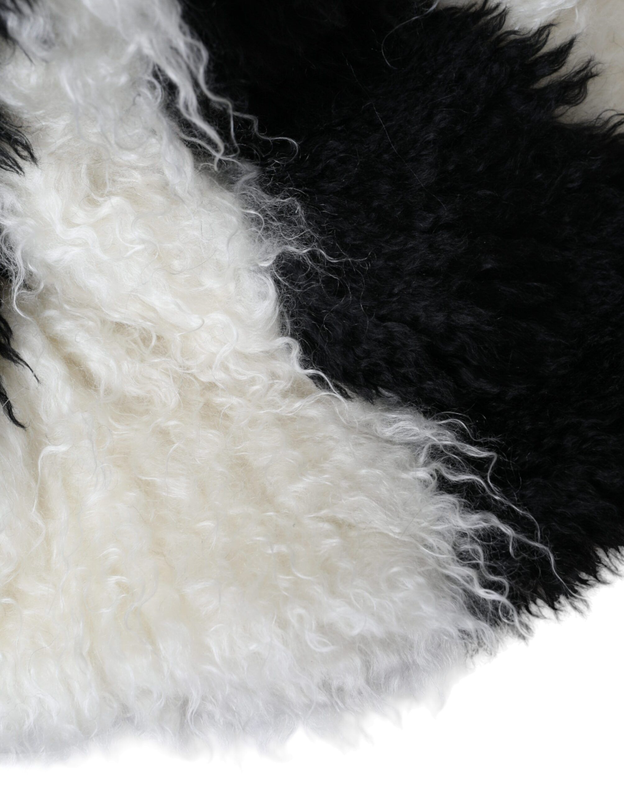 Black White Stripes Mohair Fur Bucket Women's Hat - Dolce & Gabbana - Modalova