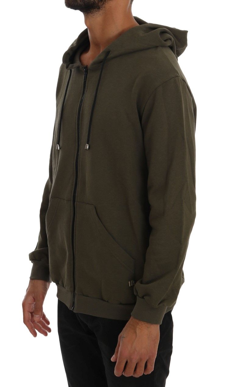 Full Zipper Hodded Cotton Men's Sweater - Daniele Alessandrini - Modalova