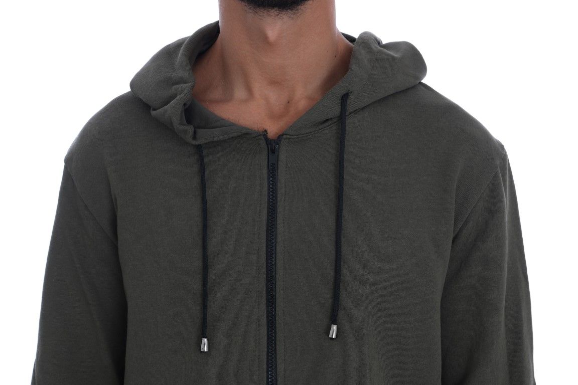 Full Zipper Hodded Cotton Men's Sweater - Daniele Alessandrini - Modalova