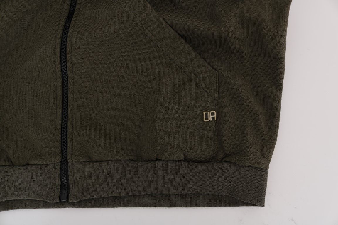 Full Zipper Hodded Cotton Men's Sweater - Daniele Alessandrini - Modalova