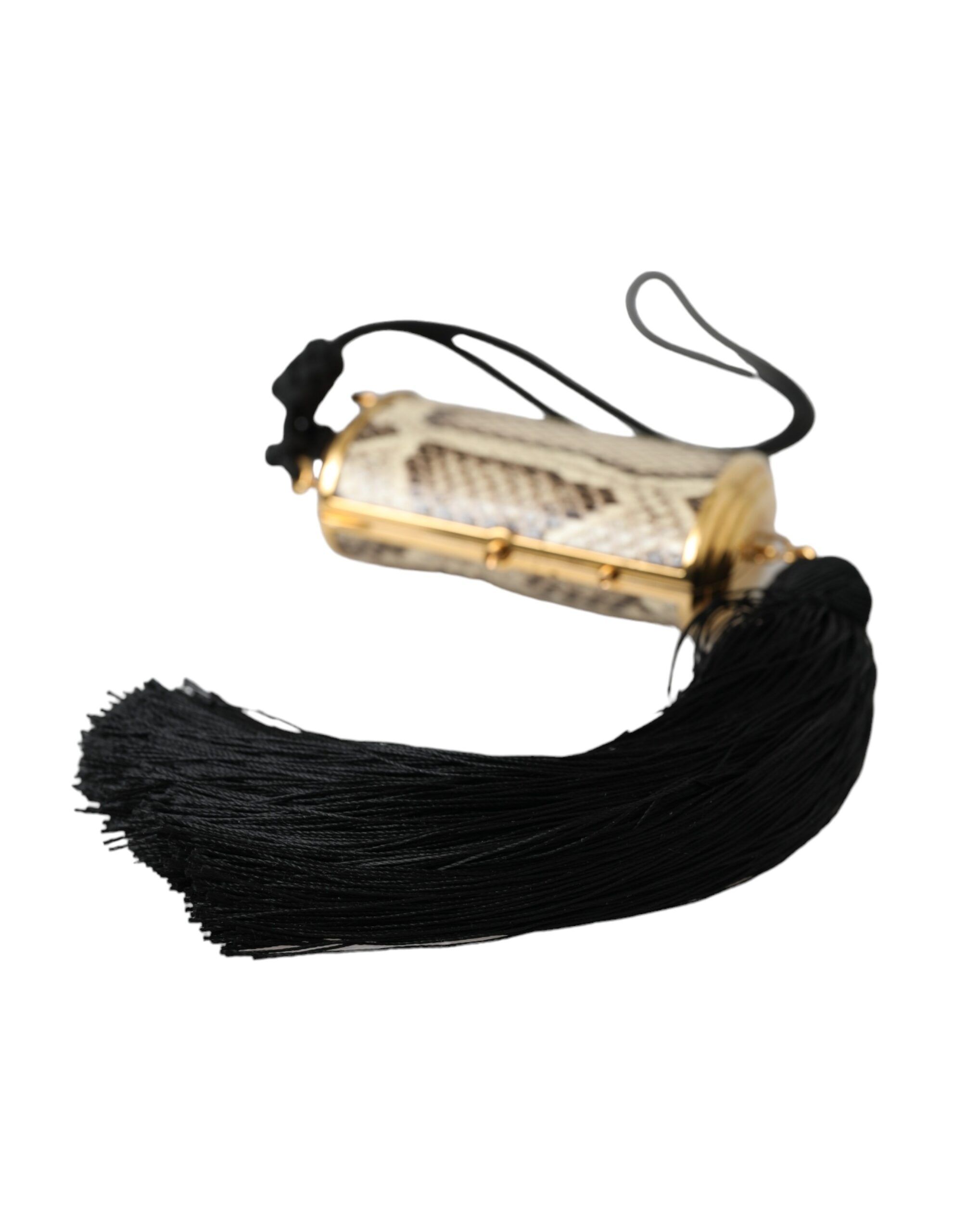 Exotic Leather Mini Mirror Tassel Make Up Holder Women's Bag - Dolce & Gabbana - Modalova