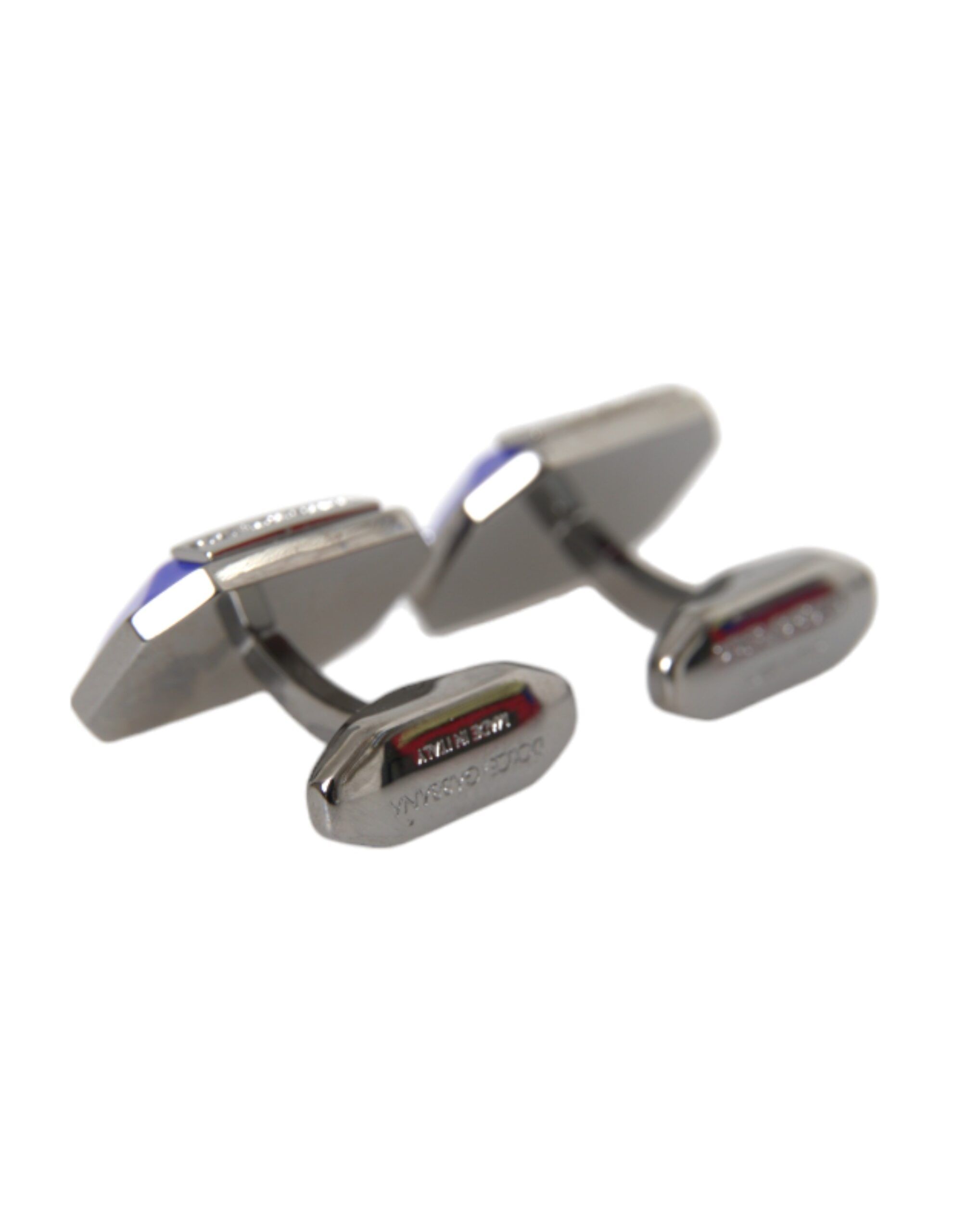 Plated Brass Pin Crystal Men's Cufflinks - Dolce & Gabbana - Modalova
