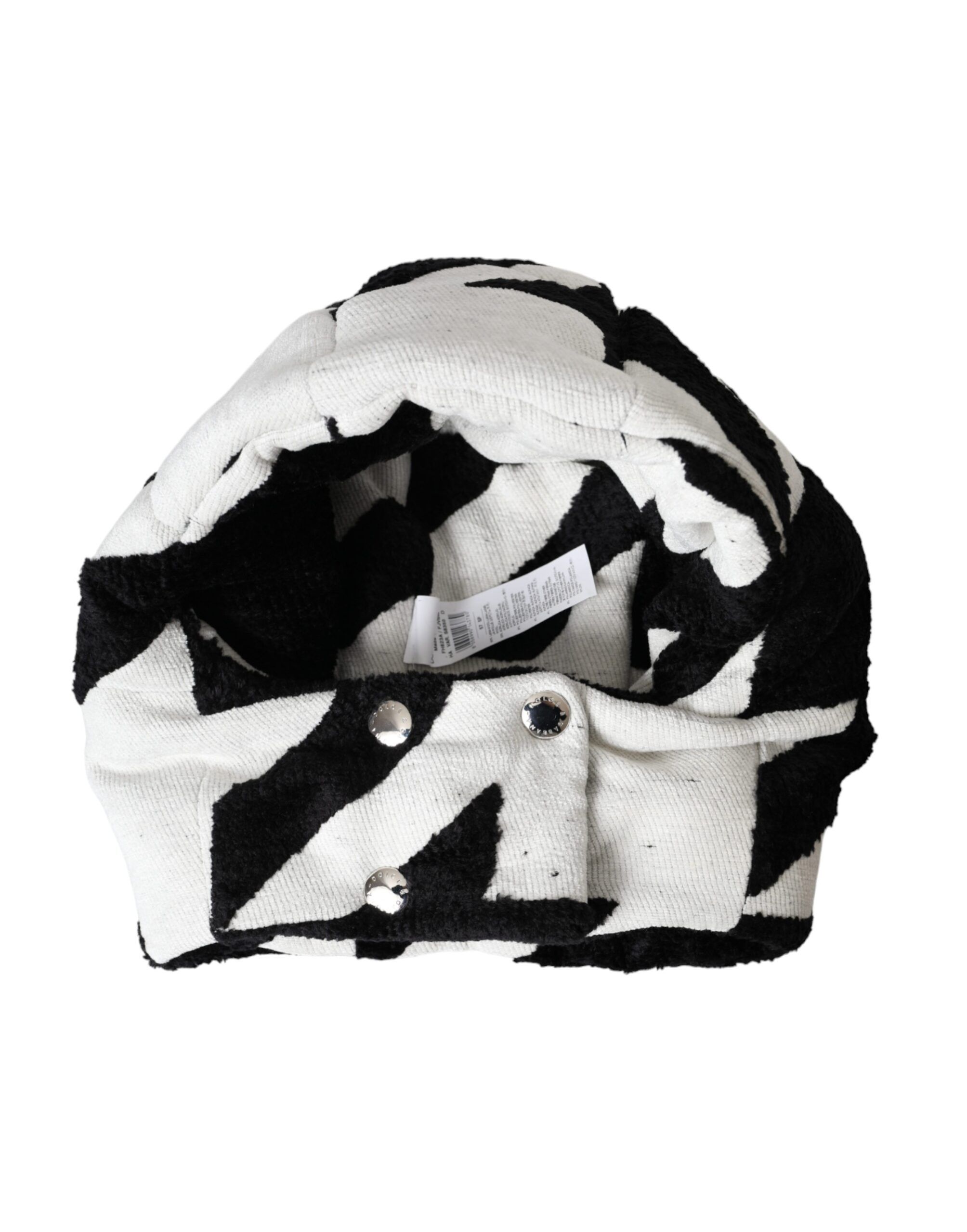 Black White Wool Whole Head Wrap Women's Hat (Pre-Owned) - Dolce & Gabbana - Modalova