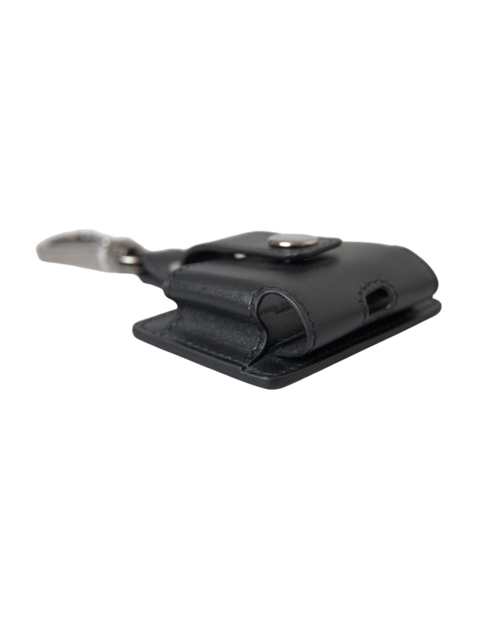 Plain Leather Silver Metal Airpods Women's Case - Dolce & Gabbana - Modalova