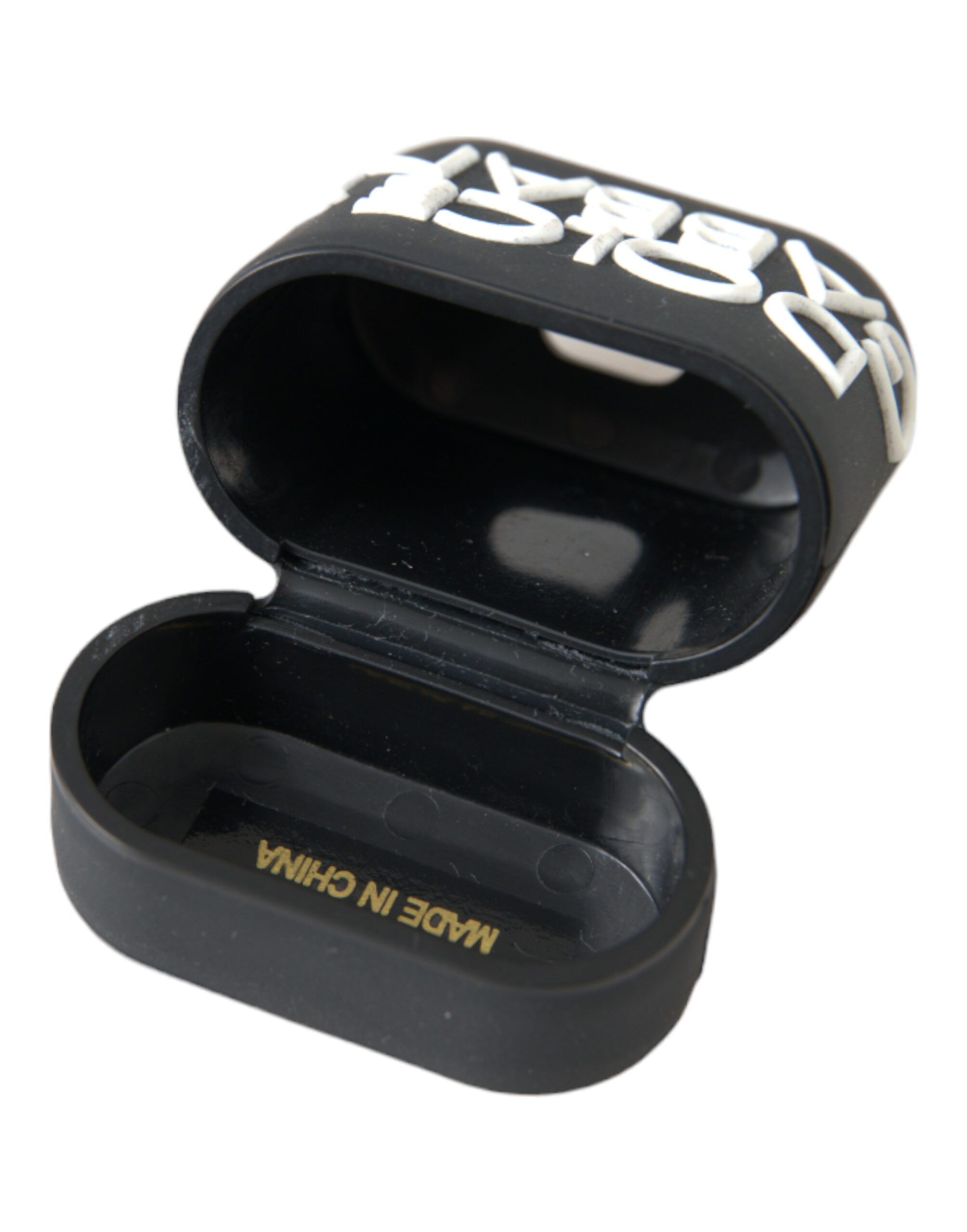 White Silicone Embossed Logo Airpods Women's Case - Dolce & Gabbana - Modalova