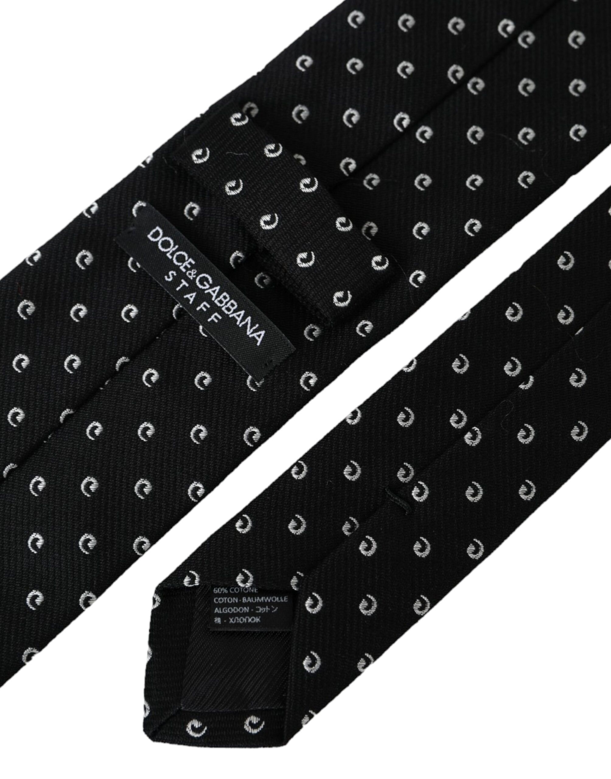 Logo Cotton Blend Adjustable Men's Tie - Dolce & Gabbana - Modalova
