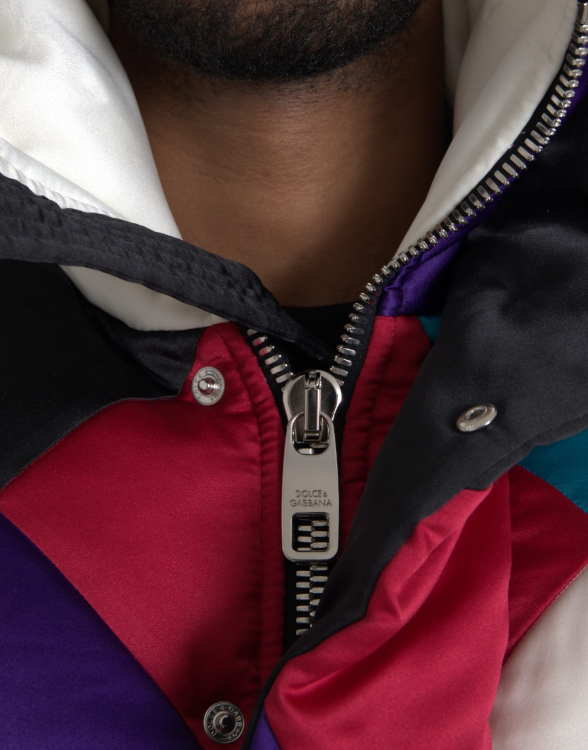 Logo Windbreaker Puffer Men's Jacket - Dolce & Gabbana - Modalova