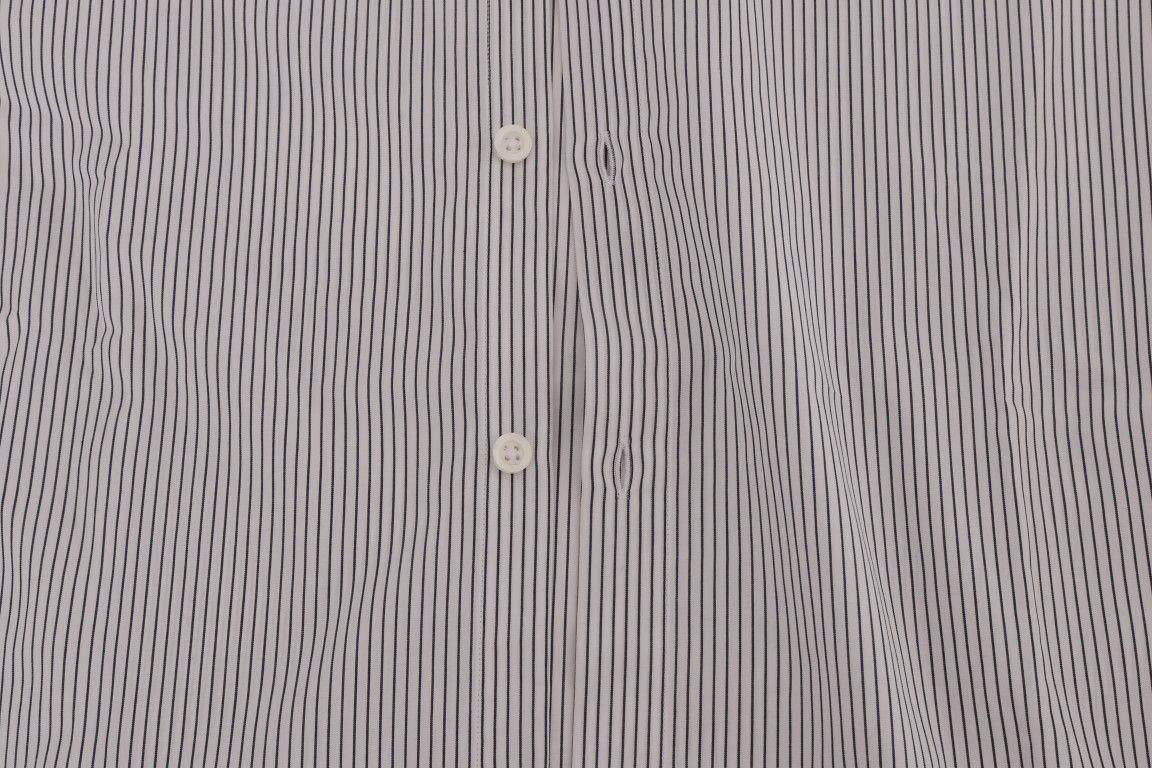 White Striped Casual Cotton Regular Fit Men's Shirt - Frankie Morello - Modalova