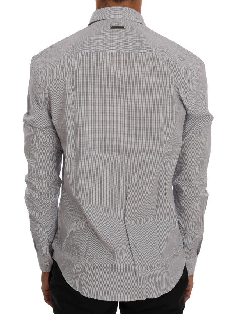 White Check Casual Cotton Regular Fit Men's Shirt - Frankie Morello - Modalova