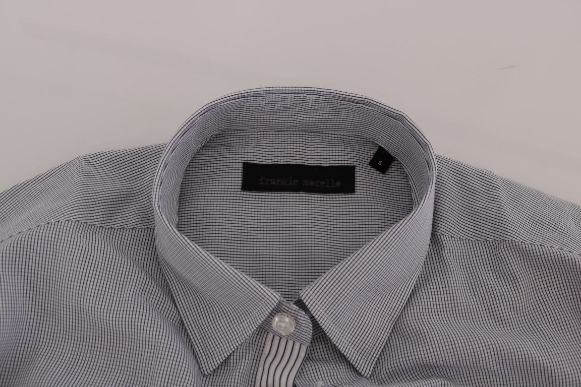 White Check Casual Cotton Regular Fit Men's Shirt - Frankie Morello - Modalova