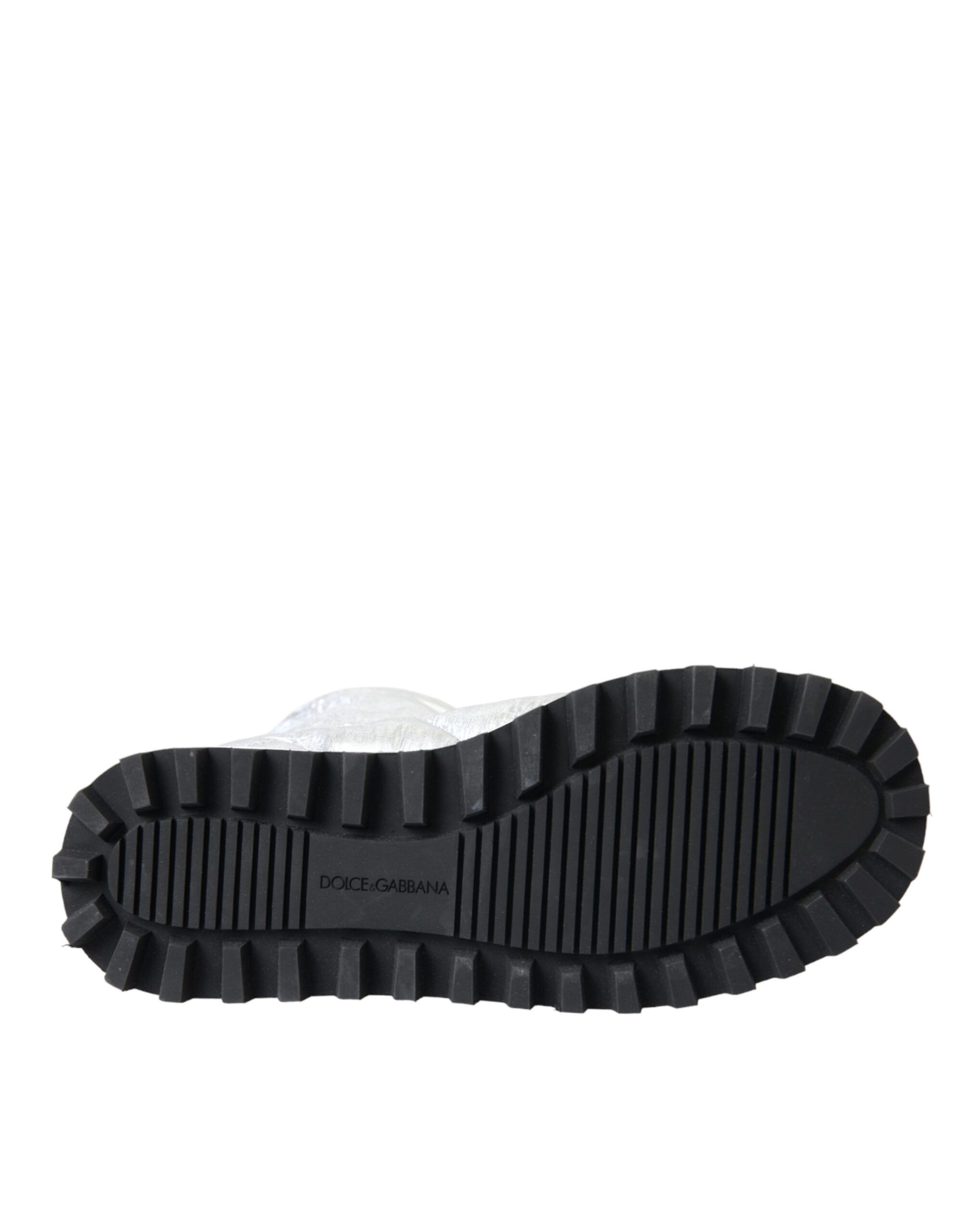 Metallic Quilted Logo Patch Boot Women's Shoes - Dolce & Gabbana - Modalova