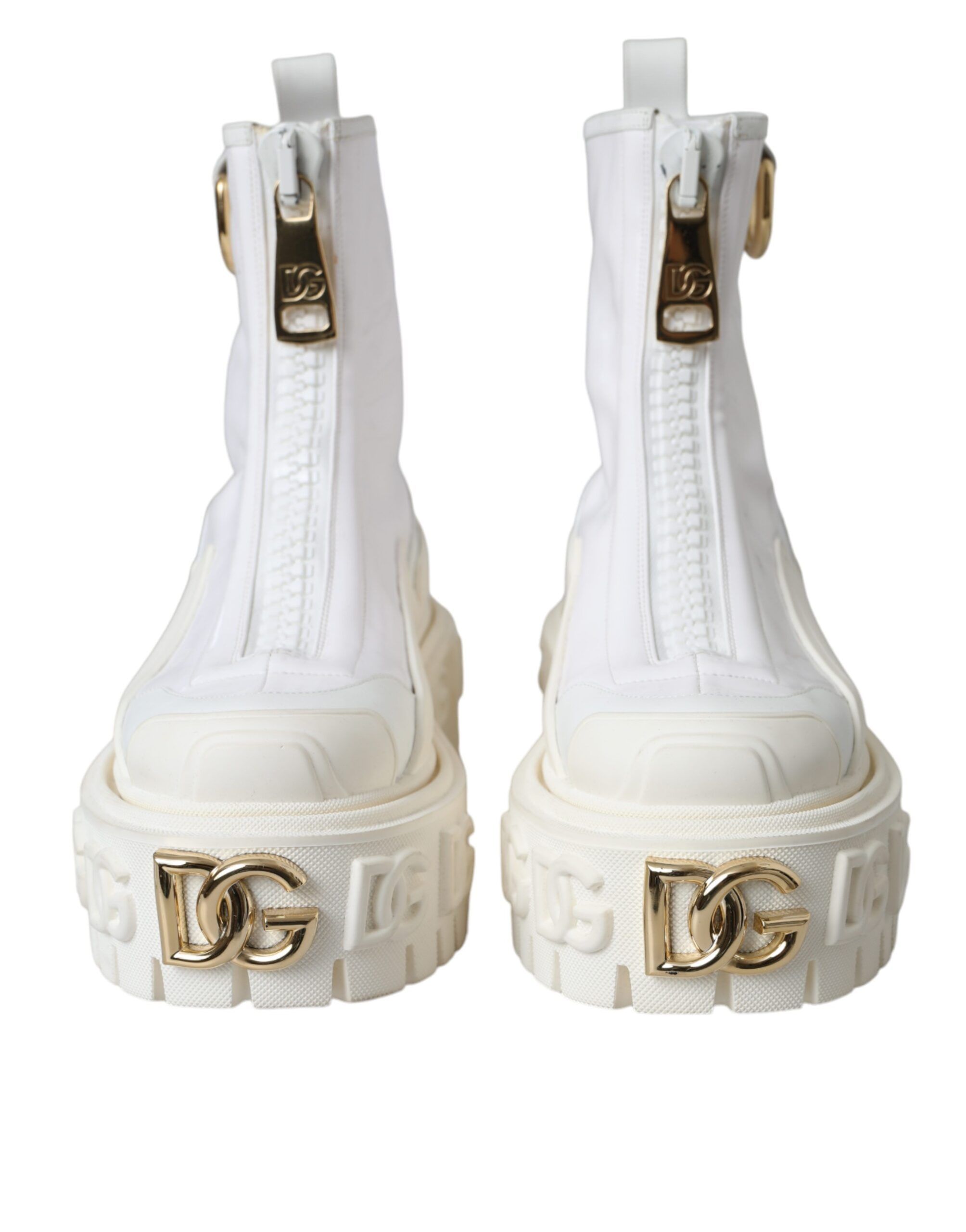 Leather Rubber Logo Ankle Boots Women's Shoes (Pre-Owned) - Dolce & Gabbana - Modalova