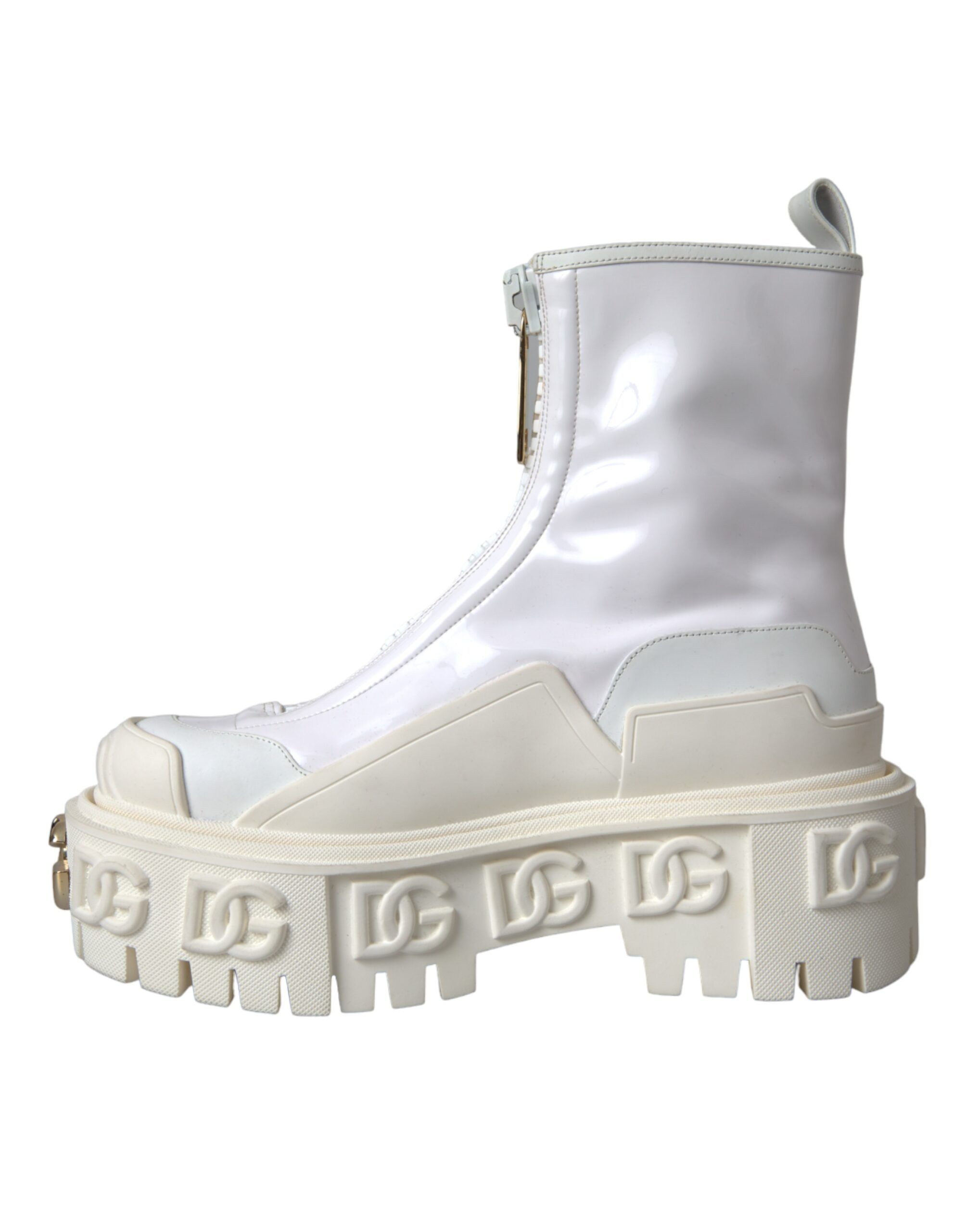 Leather Rubber Logo Ankle Boots Women's Shoes (Pre-Owned) - Dolce & Gabbana - Modalova