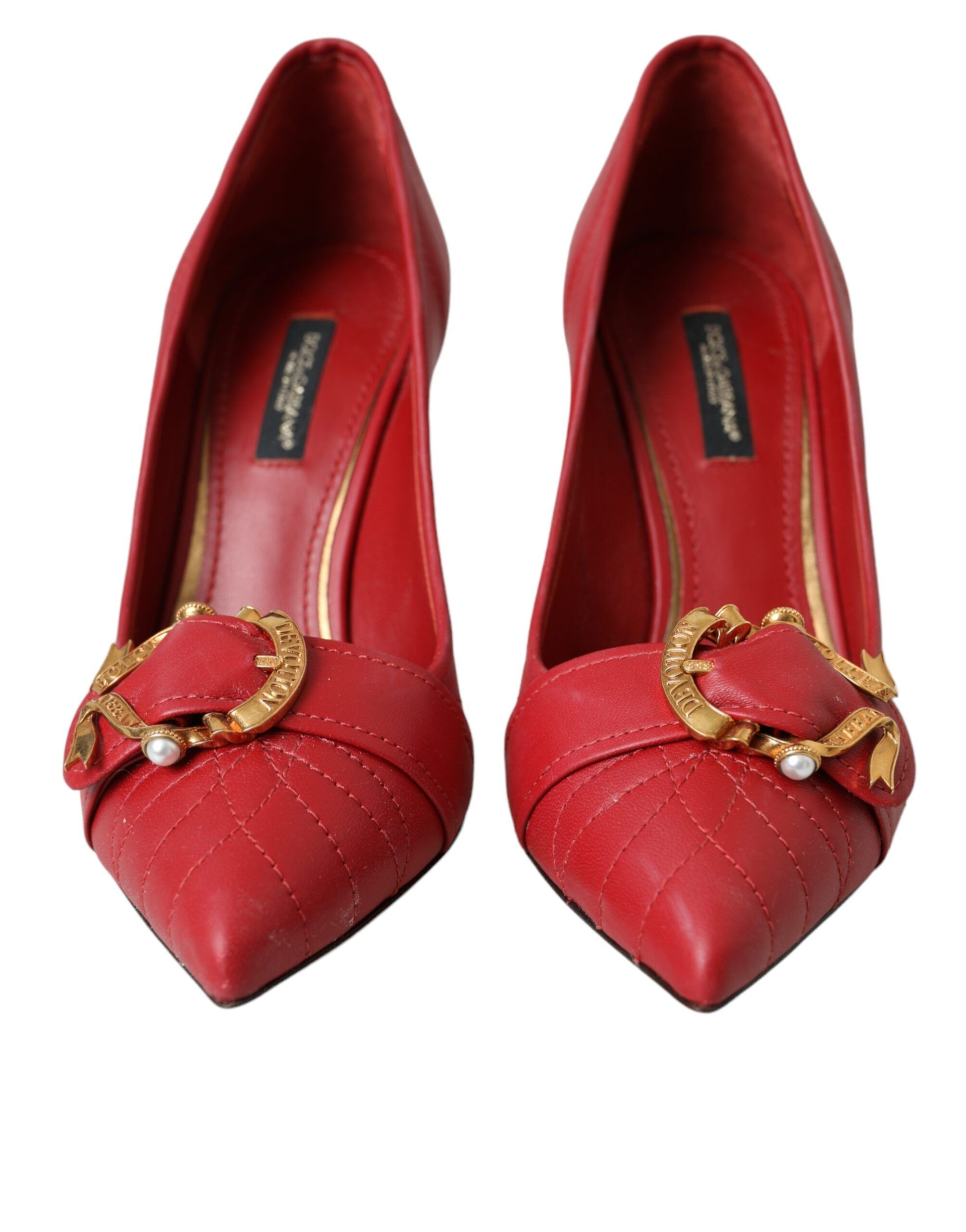 Devotion Leather Heels Pumps Women's Shoes - Dolce & Gabbana - Modalova