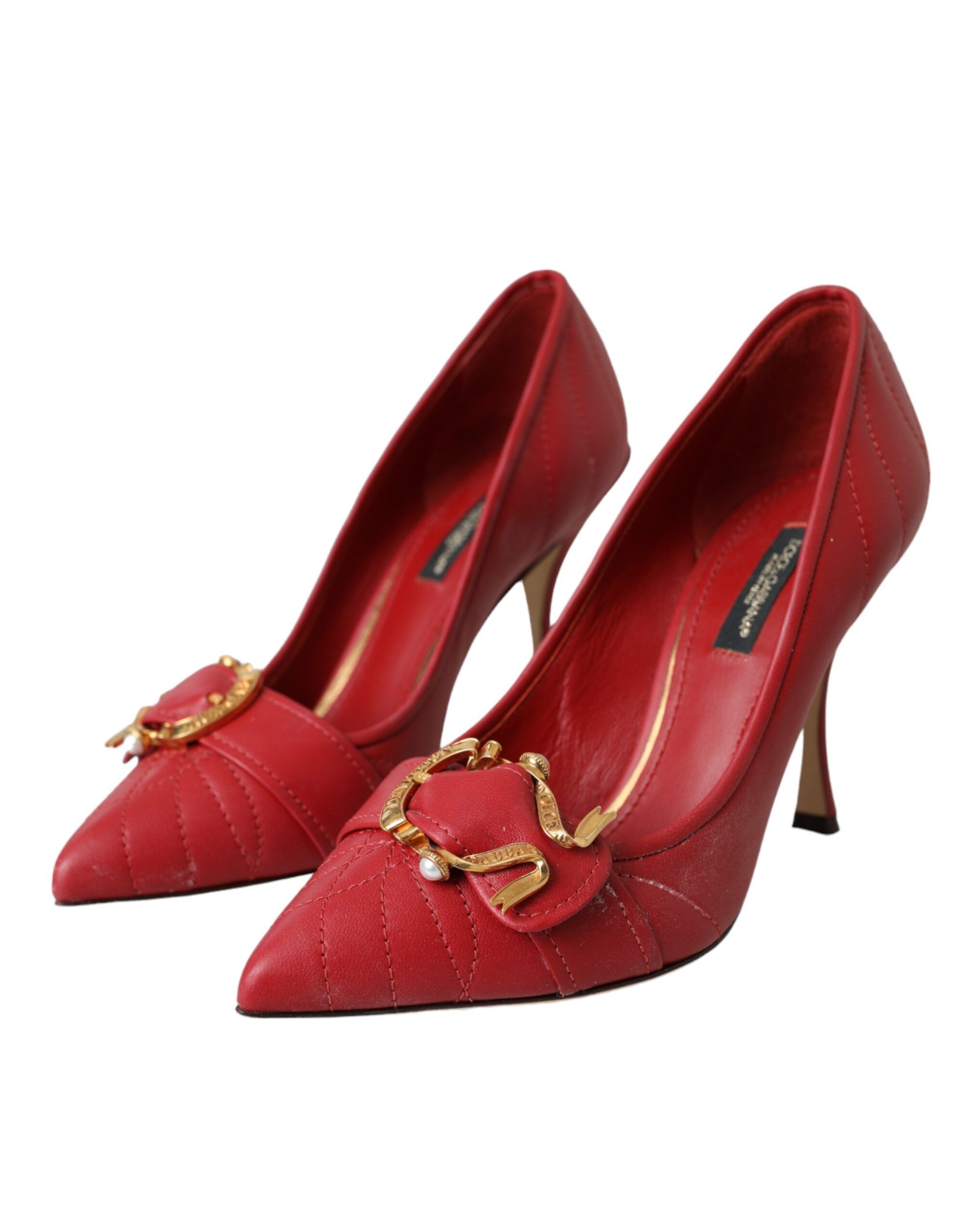 Devotion Leather Heels Pumps Women's Shoes - Dolce & Gabbana - Modalova