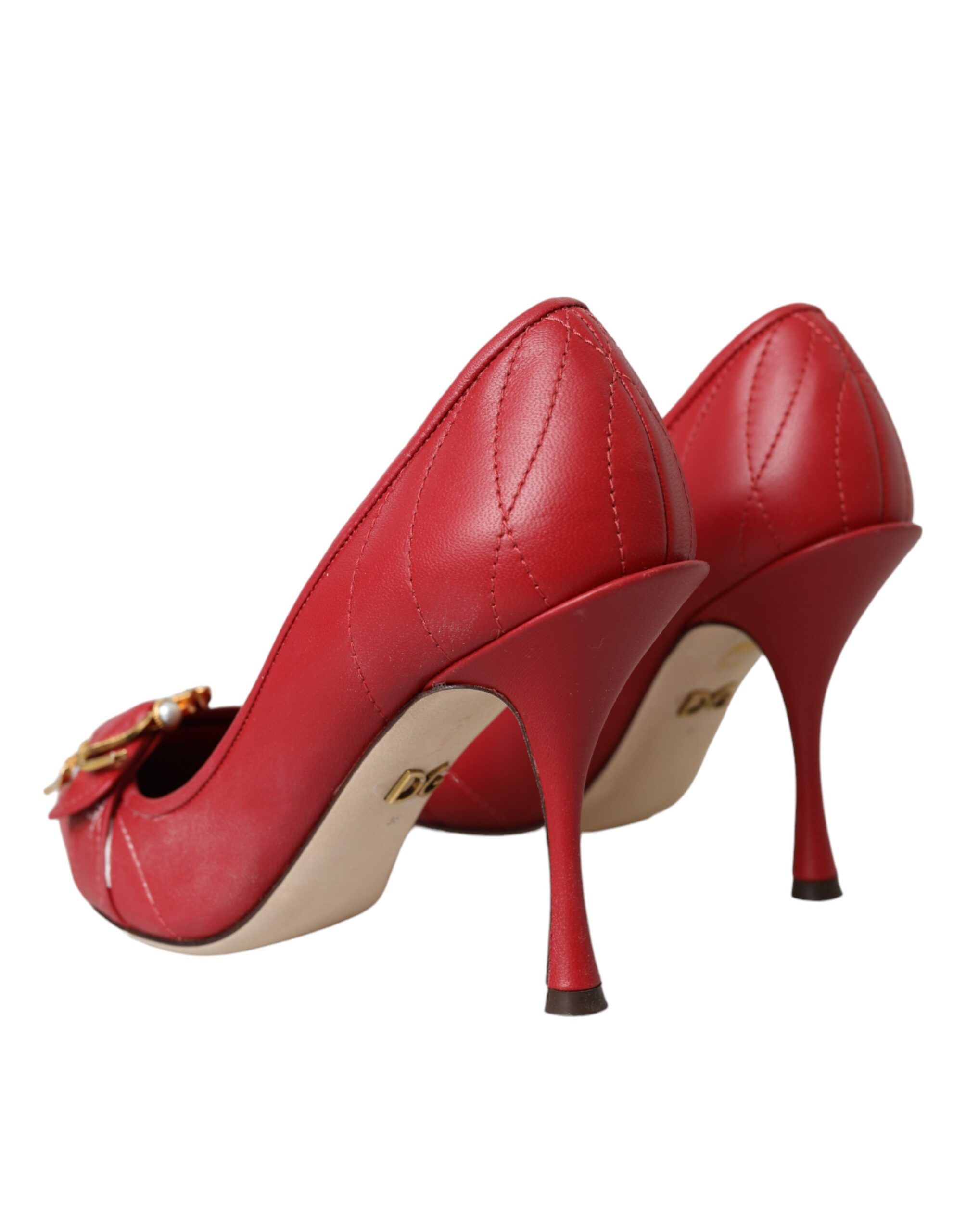 Devotion Leather Heels Pumps Women's Shoes - Dolce & Gabbana - Modalova