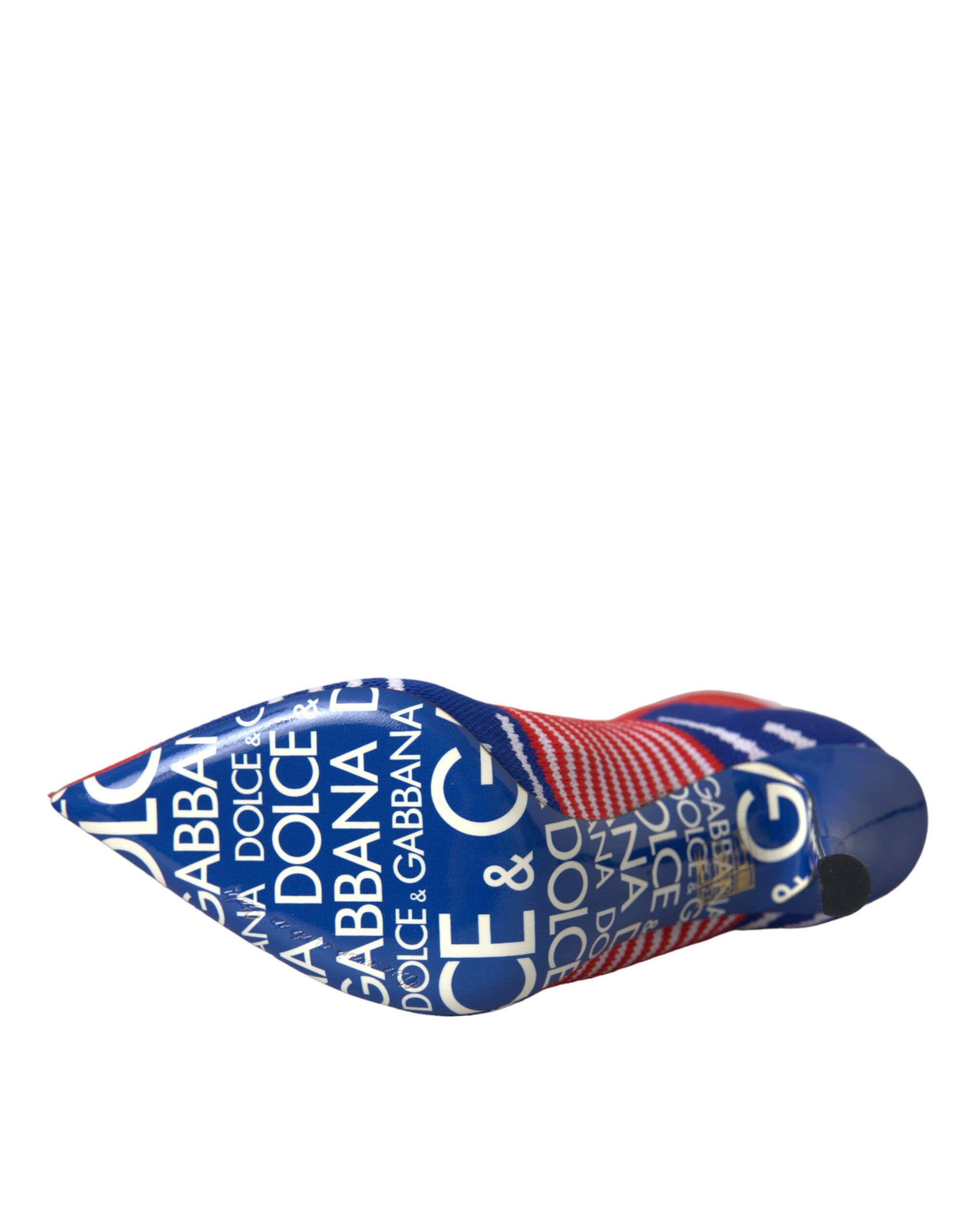 Red Blue Stretch Sock Style Ankle Boots Logo Women's Shoes - Dolce & Gabbana - Modalova