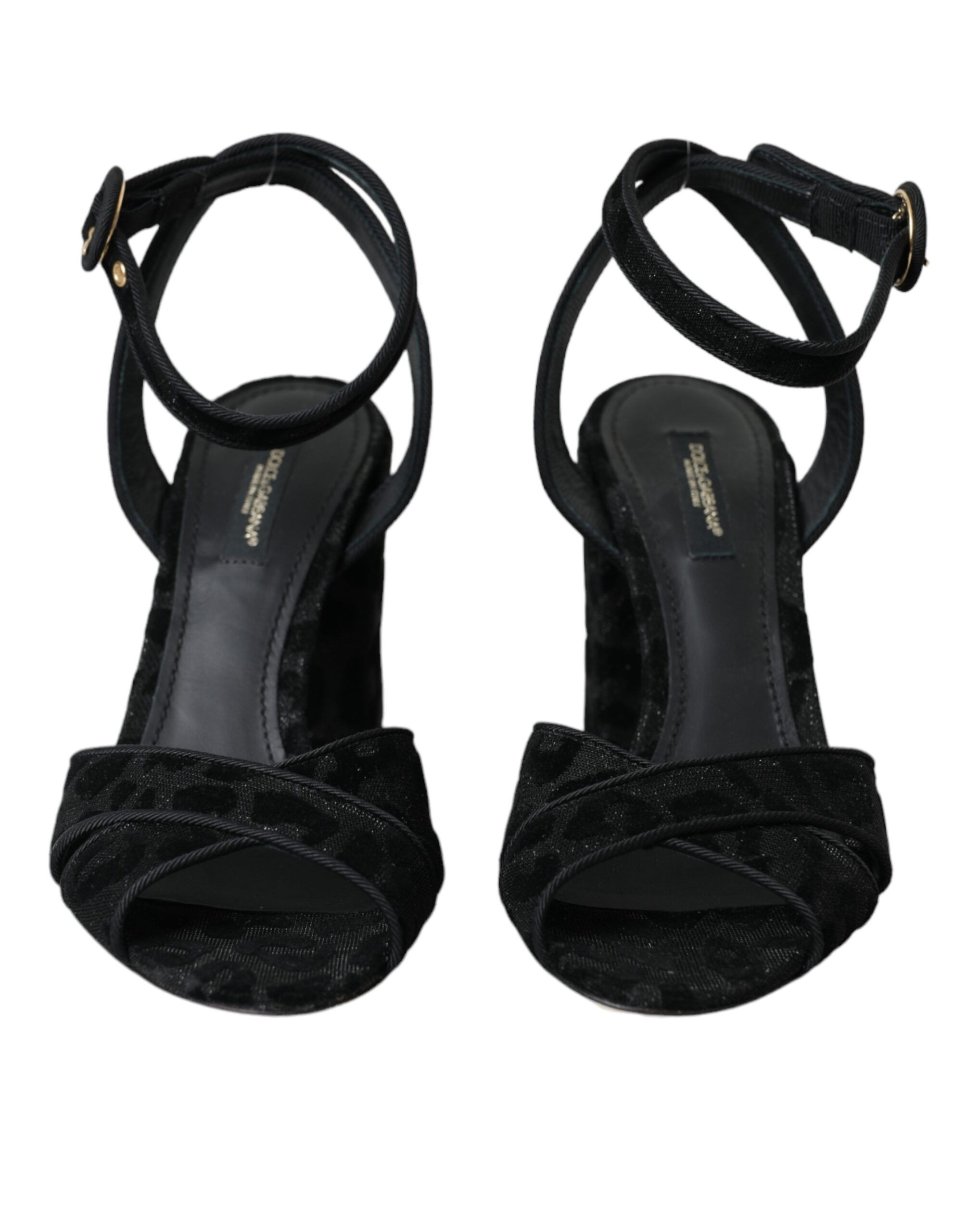 Leopard Suede Heels Sandals Women's Shoes - Dolce & Gabbana - Modalova