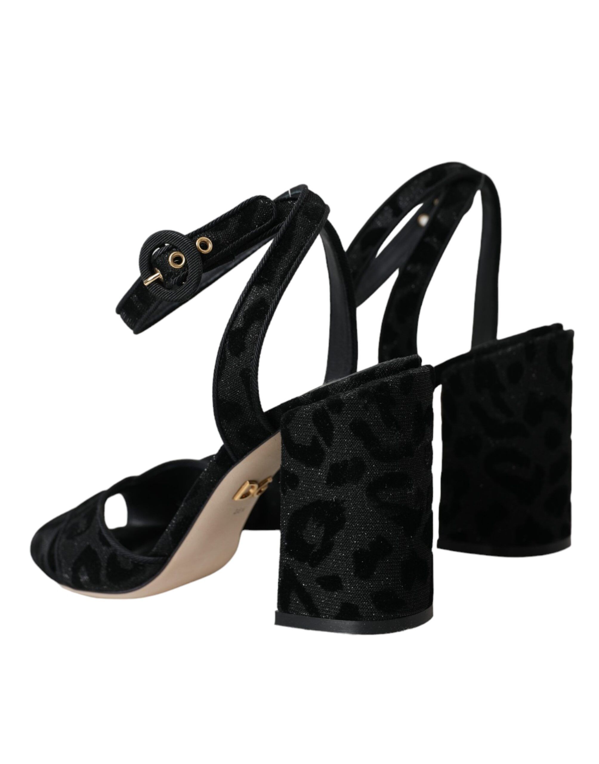 Leopard Suede Heels Sandals Women's Shoes - Dolce & Gabbana - Modalova