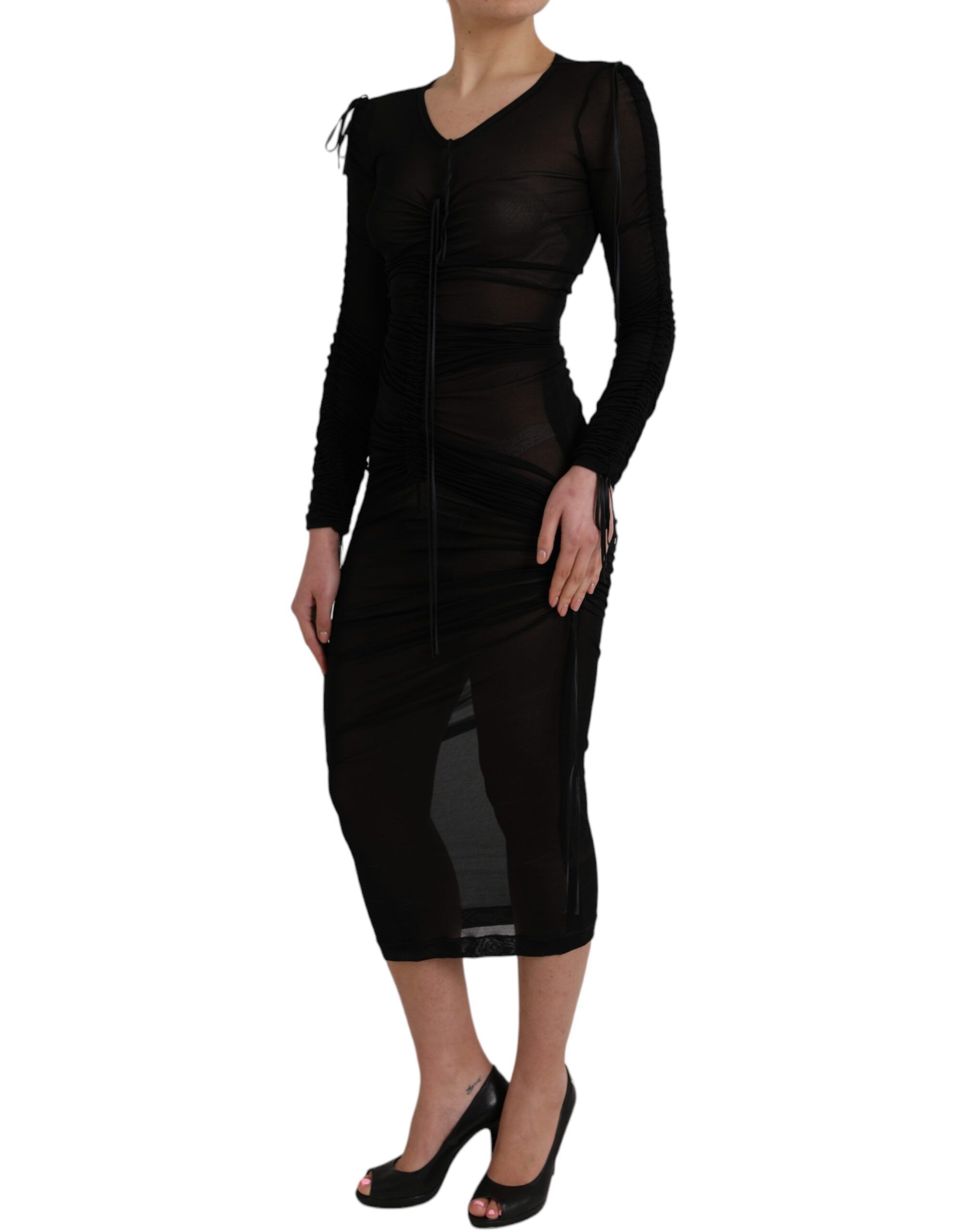 Sheer Bodycon Sheath Midi Women's Dress - Dolce & Gabbana - Modalova